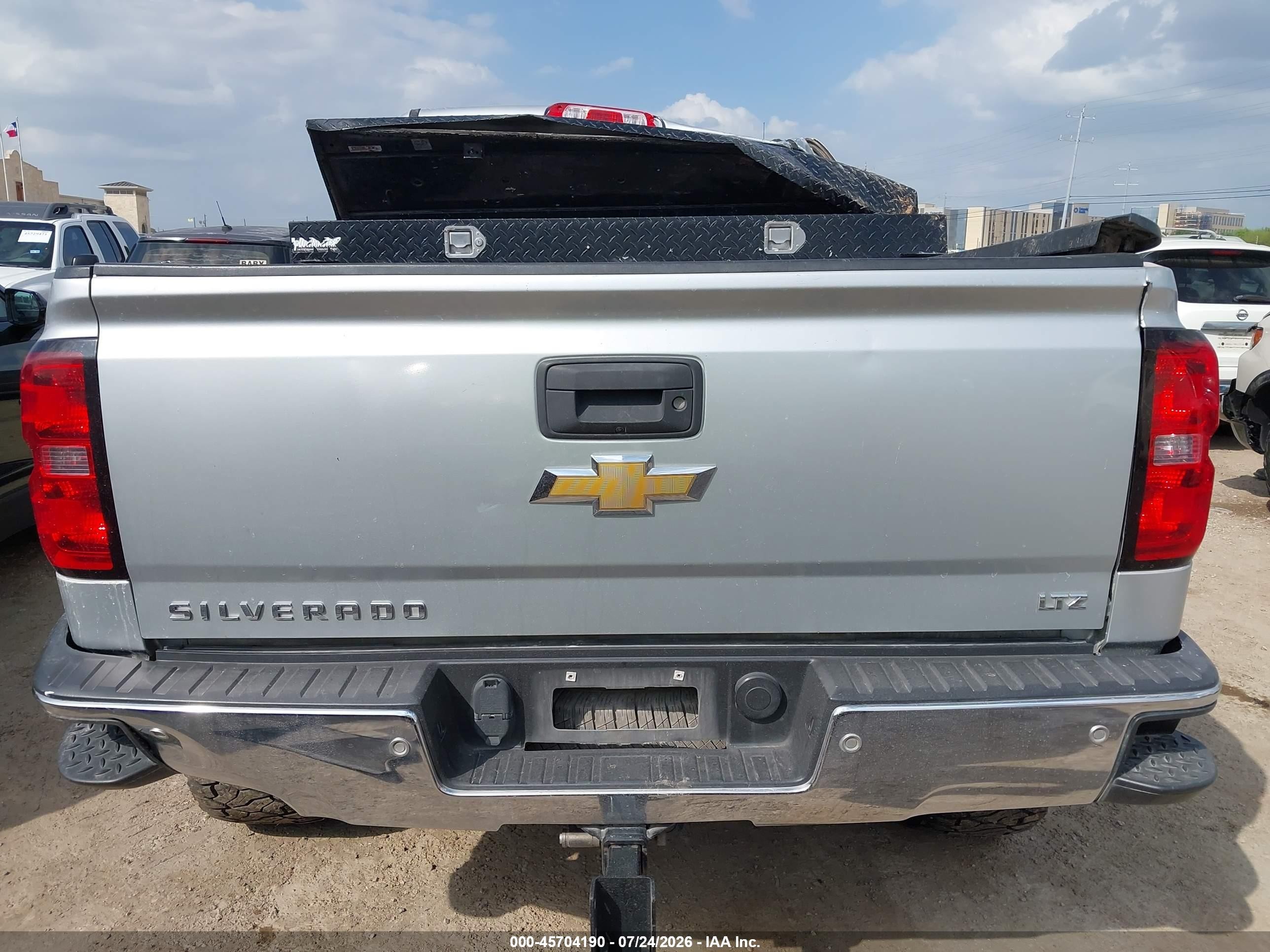 2015 Chevrolet Silverado 1500 Ltz Silver vin: 3GCUKSEC4FG474547