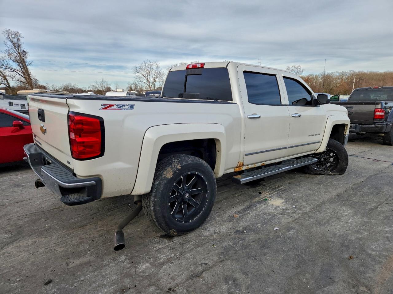 2014 Chevrolet Silverado K1500 Ltz White vin: 3GCUKSEC5EG147816
