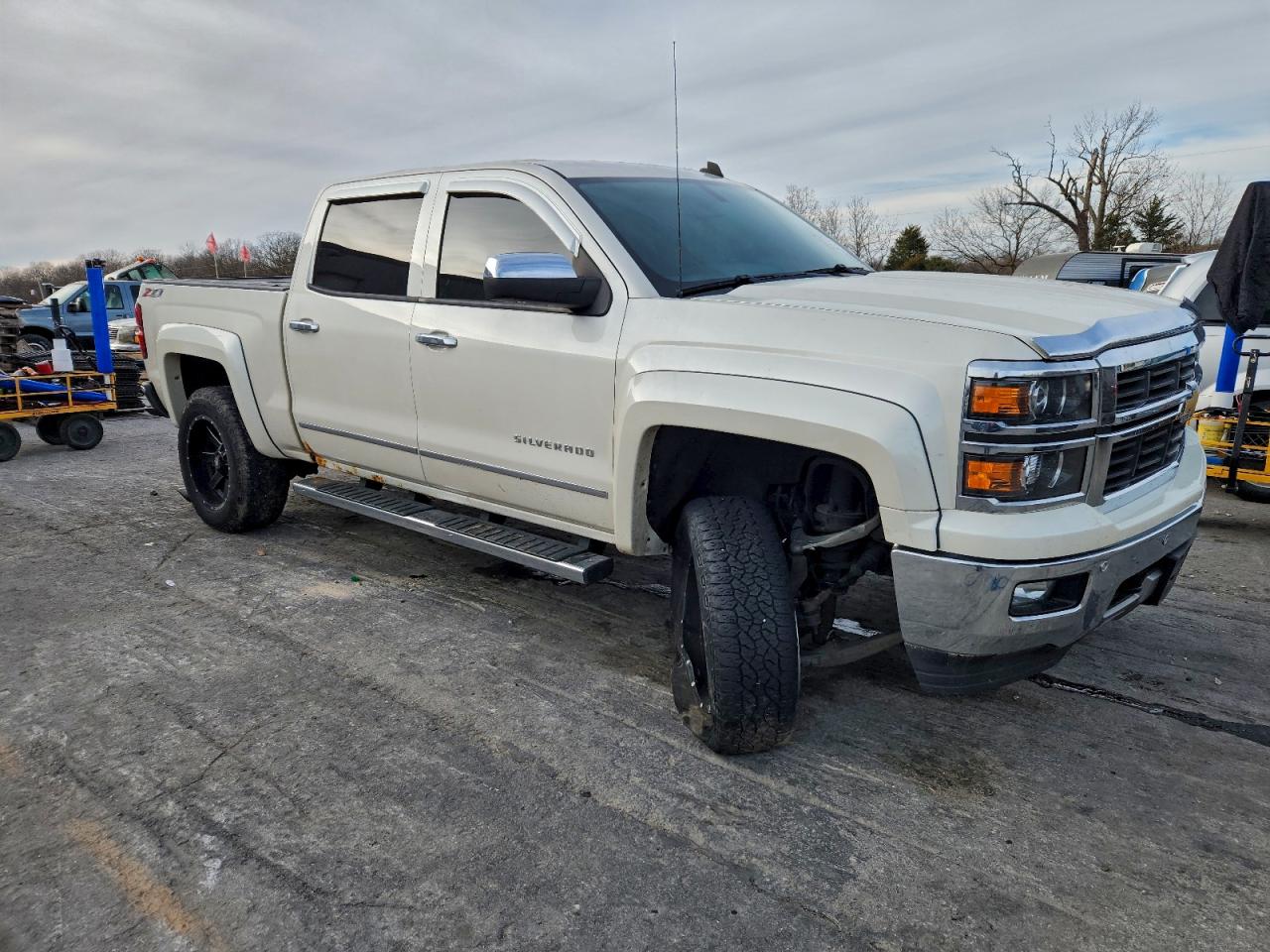 2014 Chevrolet Silverado K1500 Ltz White vin: 3GCUKSEC5EG147816