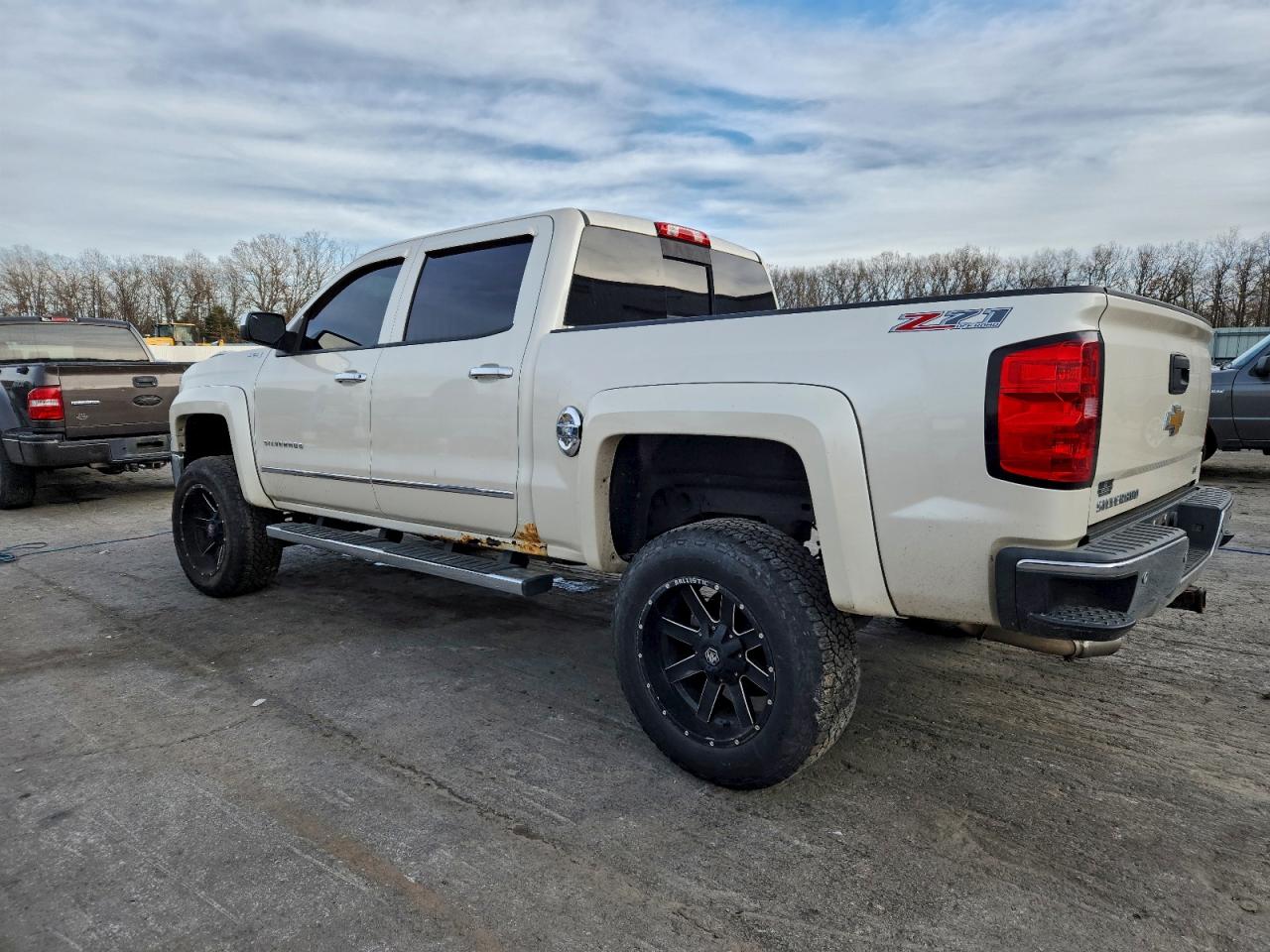 2014 Chevrolet Silverado K1500 Ltz White vin: 3GCUKSEC5EG147816
