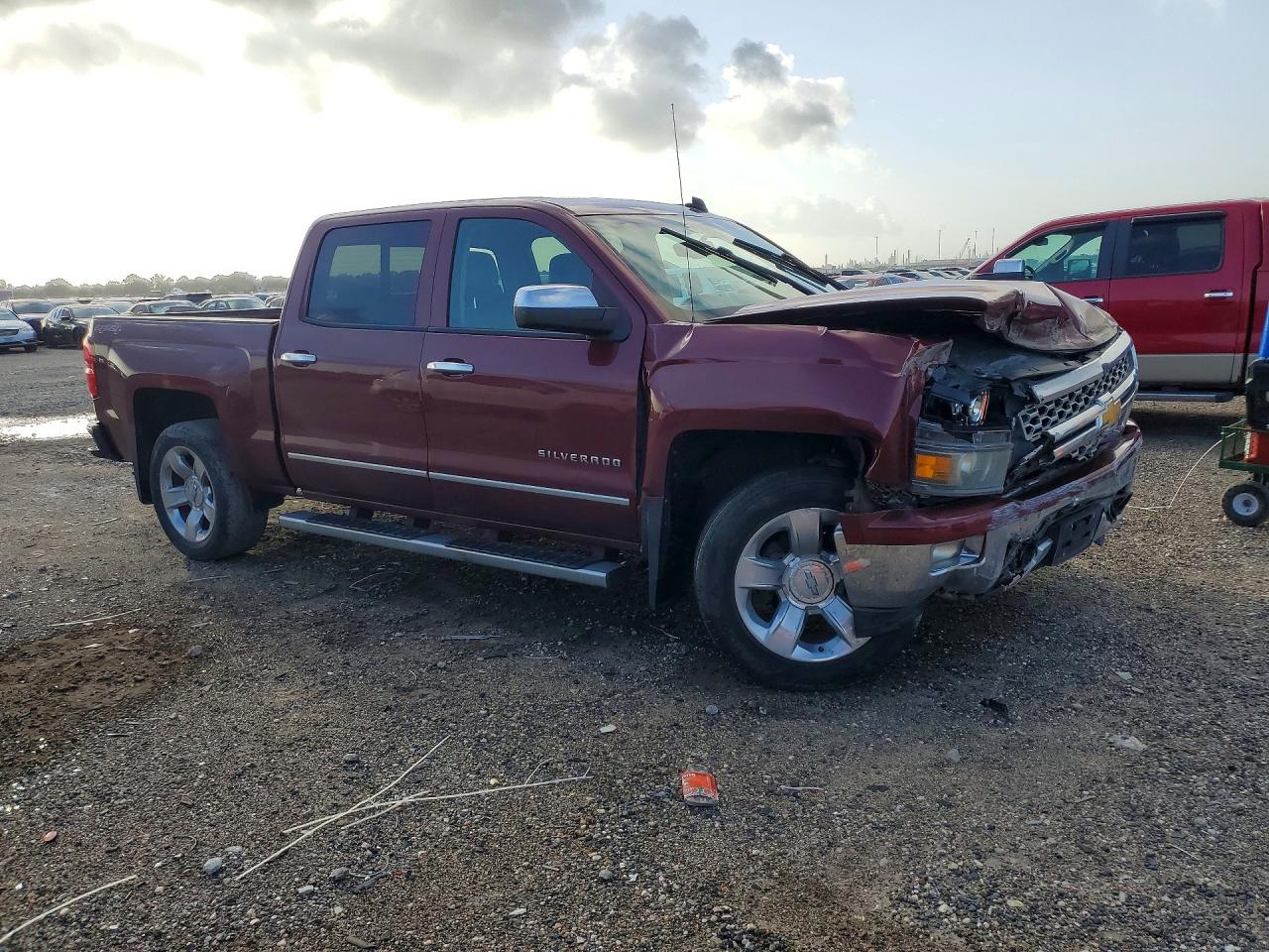 2014 Chevrolet Silverado K1500 Ltz Maroon vin: 3GCUKSEC5EG193646
