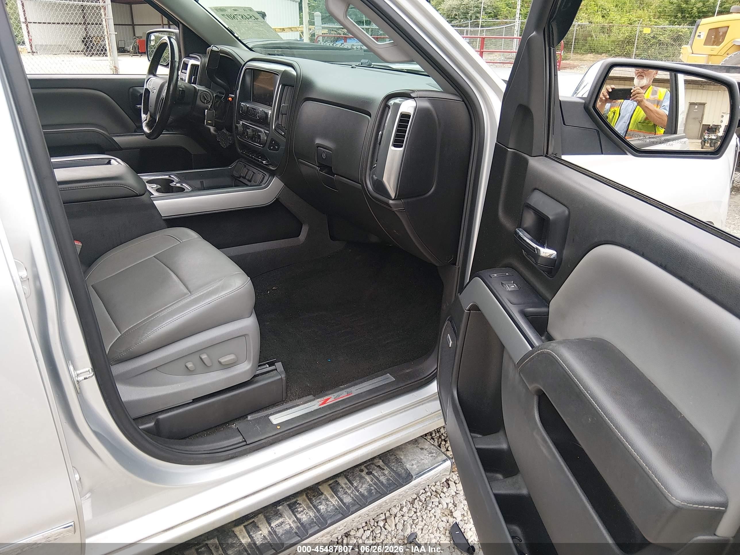 2014 Chevrolet Silverado 1500 Ltz Silver vin: 3GCUKSEC5EG285520