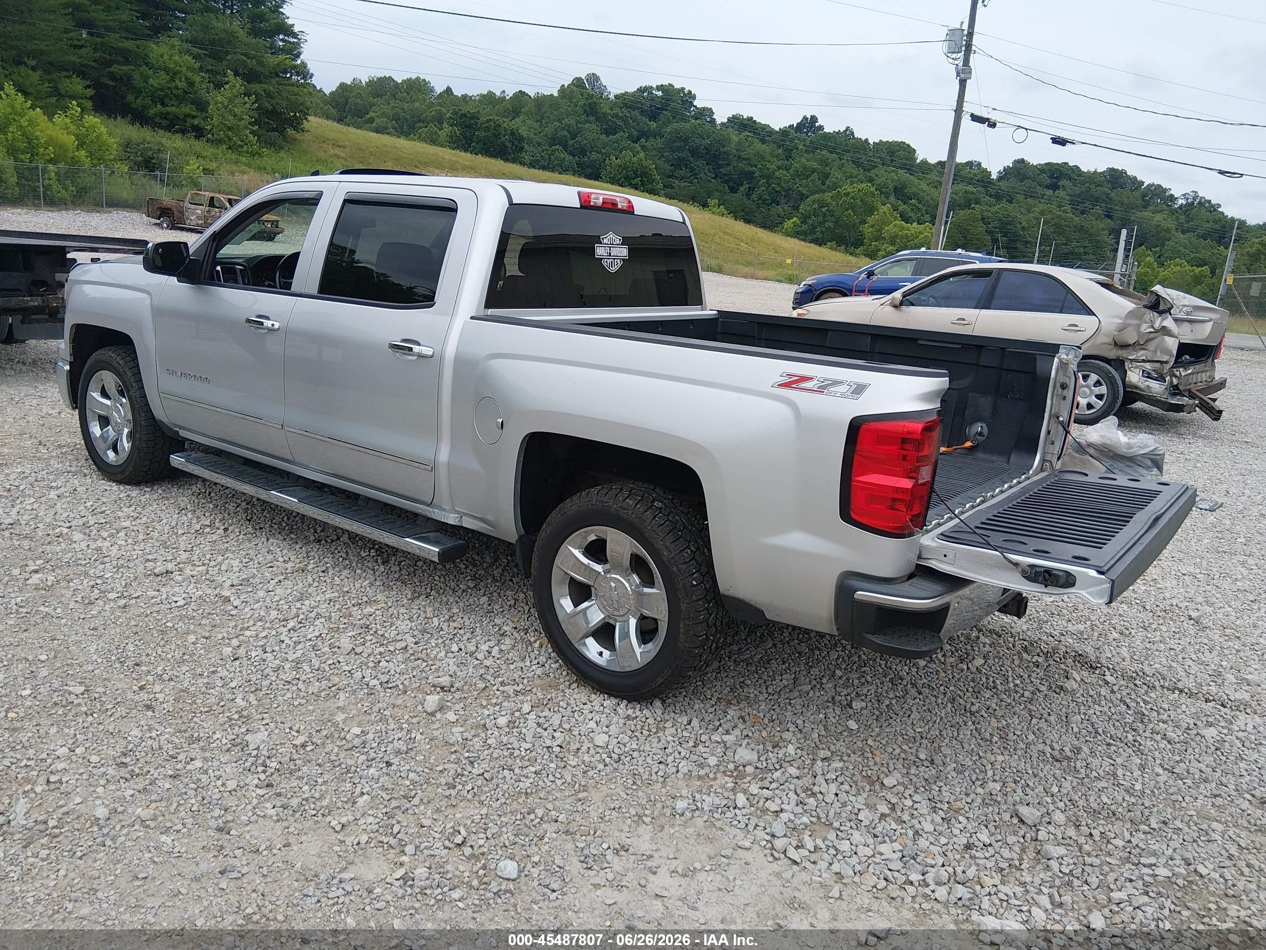 2014 Chevrolet Silverado 1500 Ltz Silver vin: 3GCUKSEC5EG285520