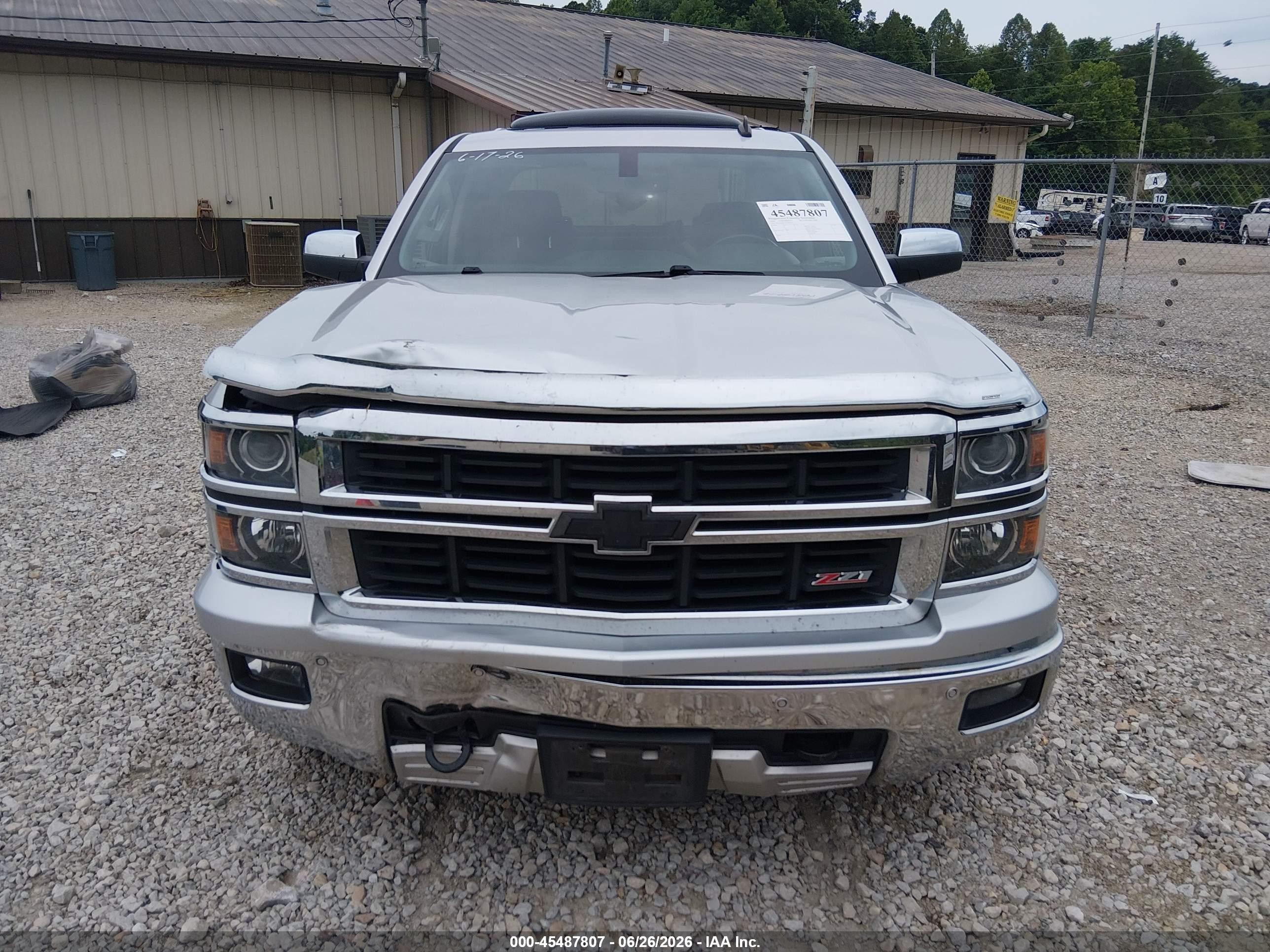 2014 Chevrolet Silverado 1500 Ltz Silver vin: 3GCUKSEC5EG285520