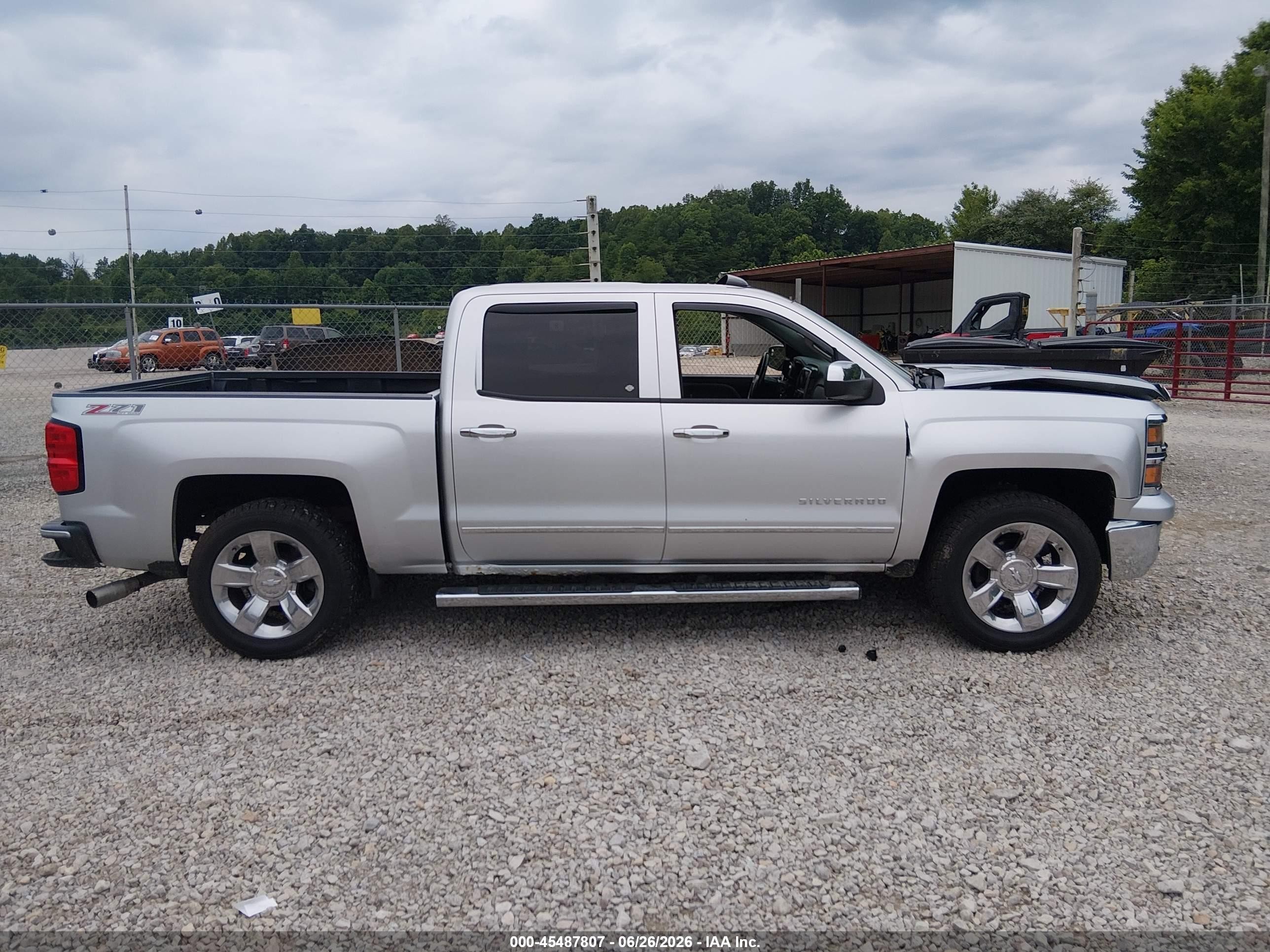 2014 Chevrolet Silverado 1500 Ltz Silver vin: 3GCUKSEC5EG285520