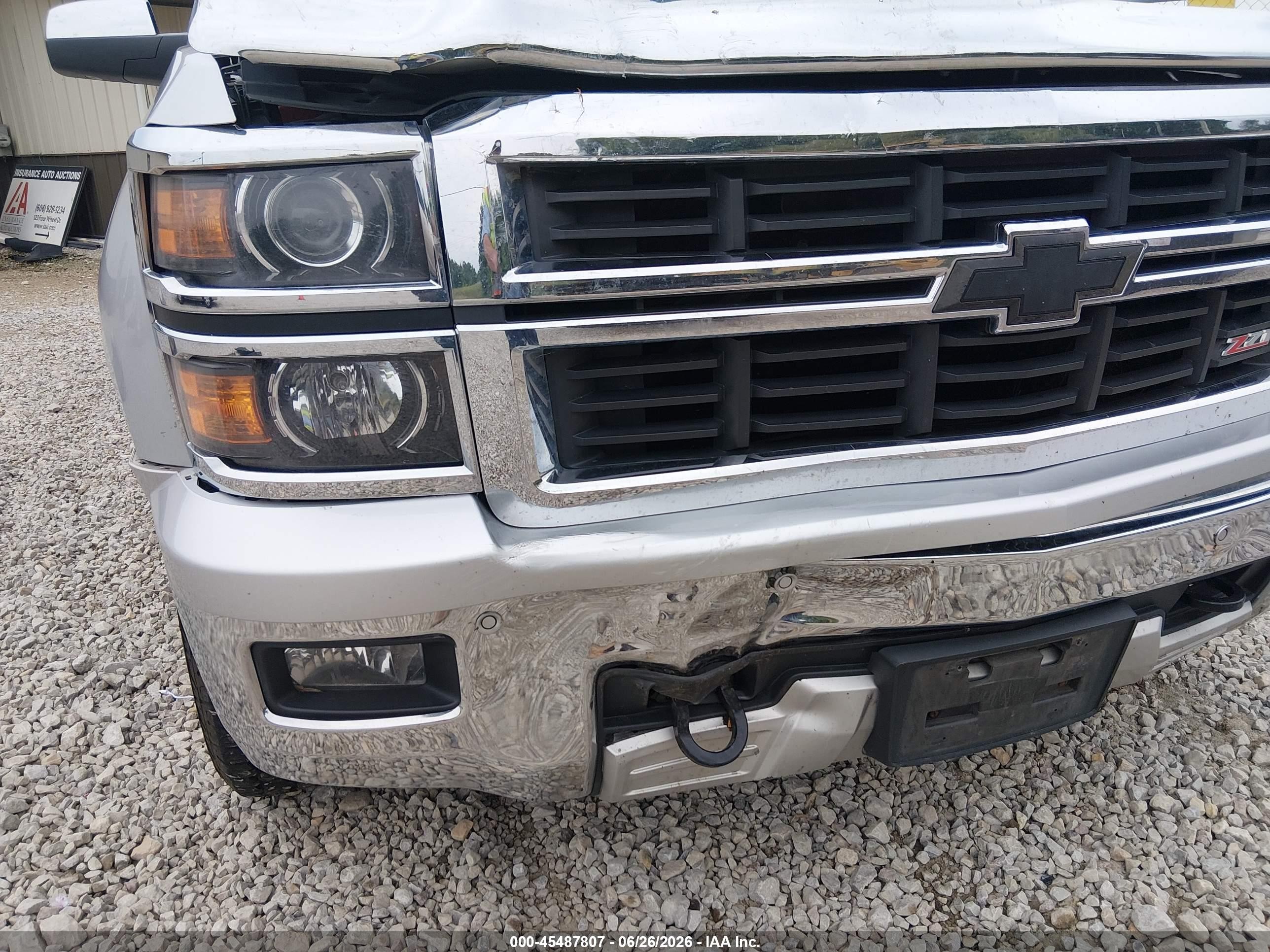 2014 Chevrolet Silverado 1500 Ltz Silver vin: 3GCUKSEC5EG285520