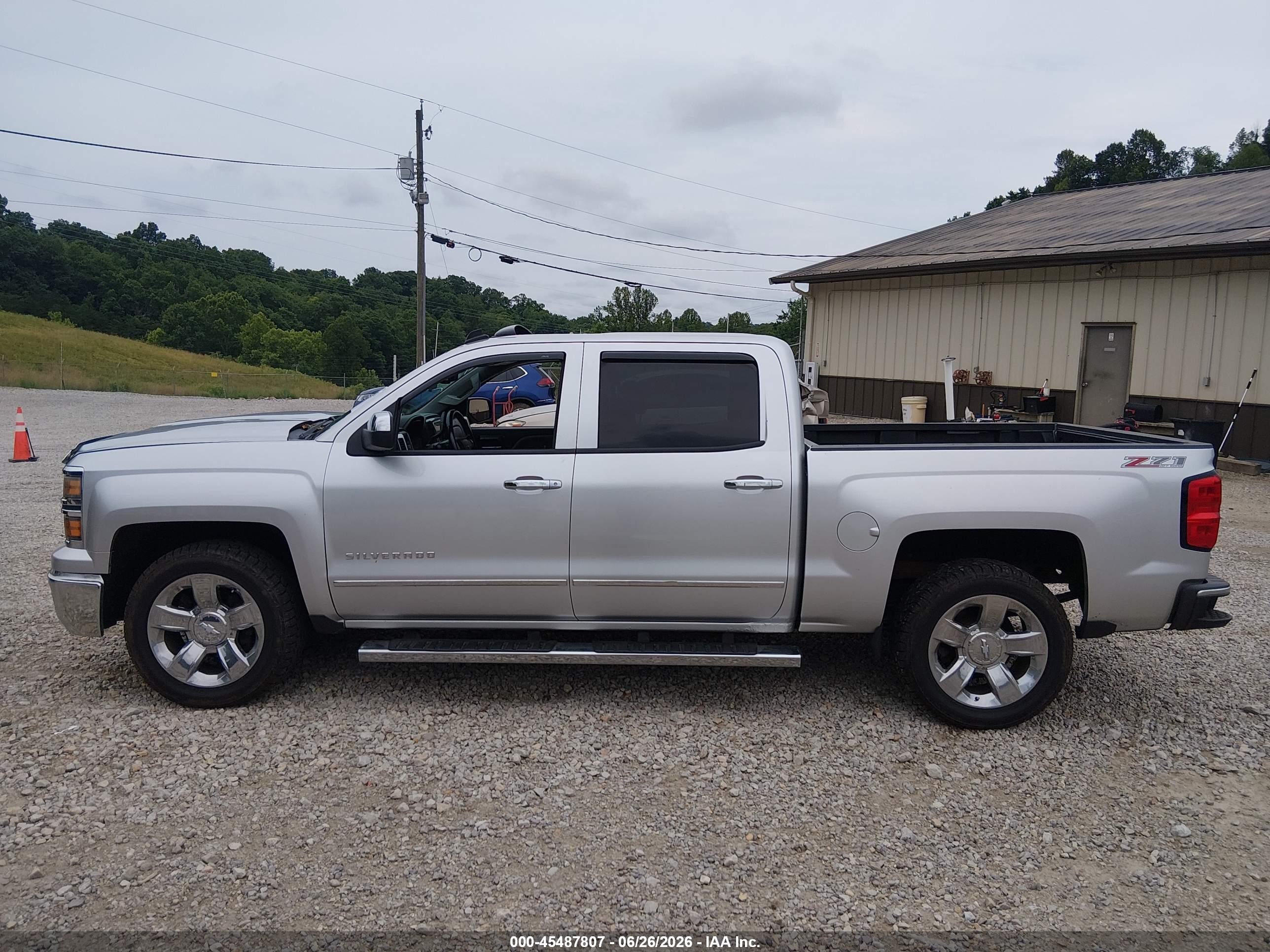 2014 Chevrolet Silverado 1500 Ltz Silver vin: 3GCUKSEC5EG285520