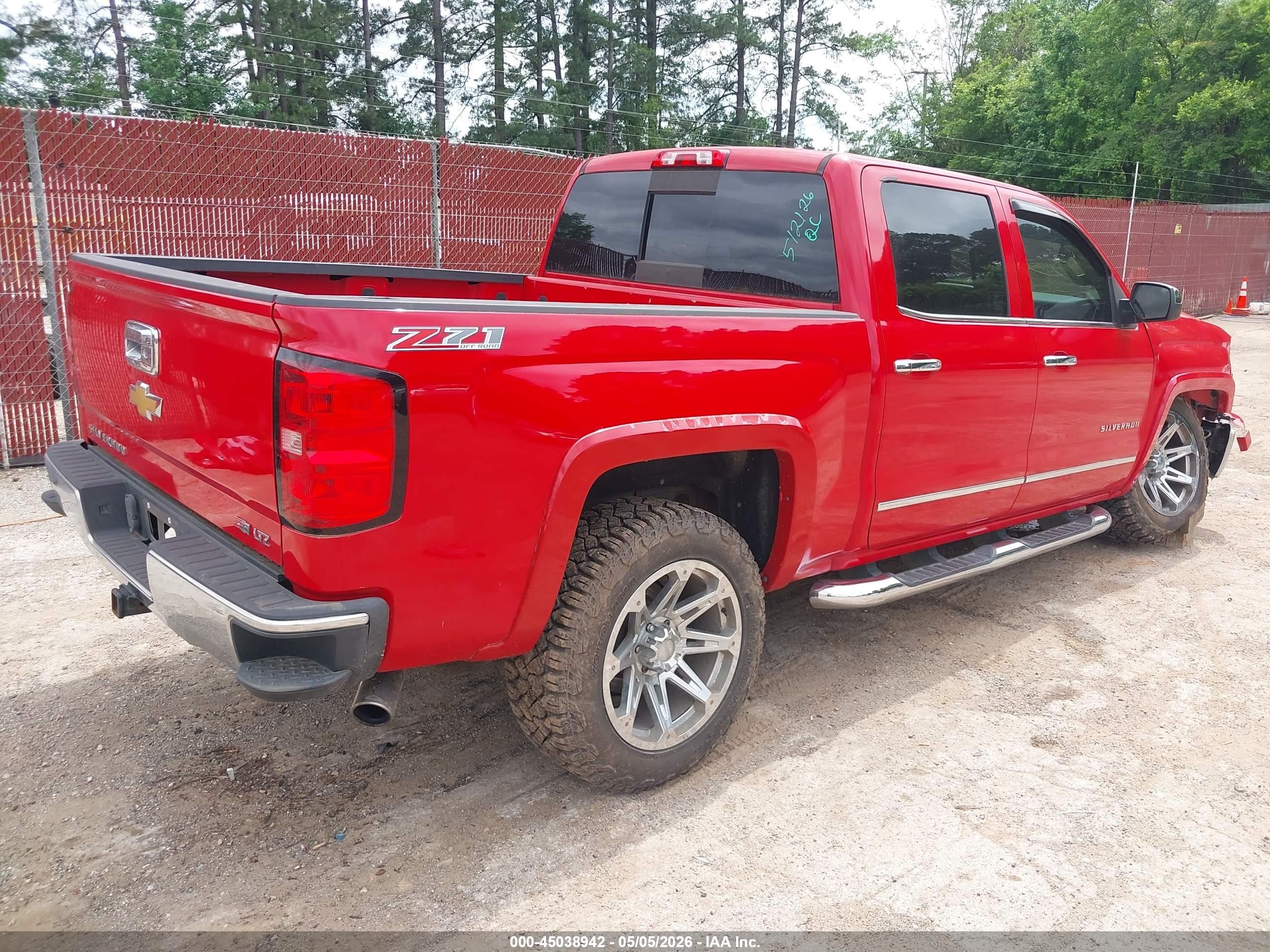 2014 Chevrolet Silverado 1500 2lz Red vin: 3GCUKSEC5EG438767