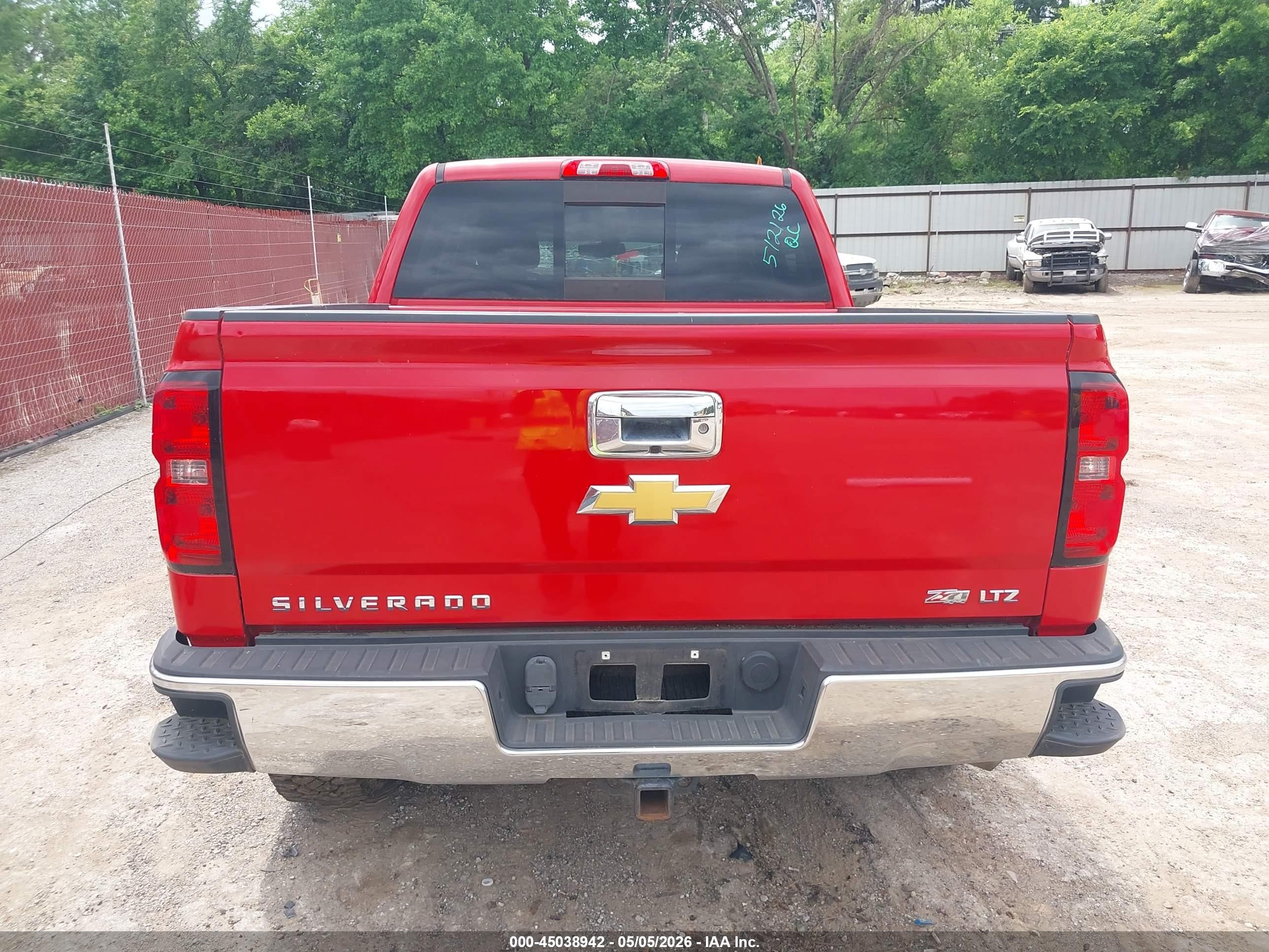 2014 Chevrolet Silverado 1500 2lz Red vin: 3GCUKSEC5EG438767