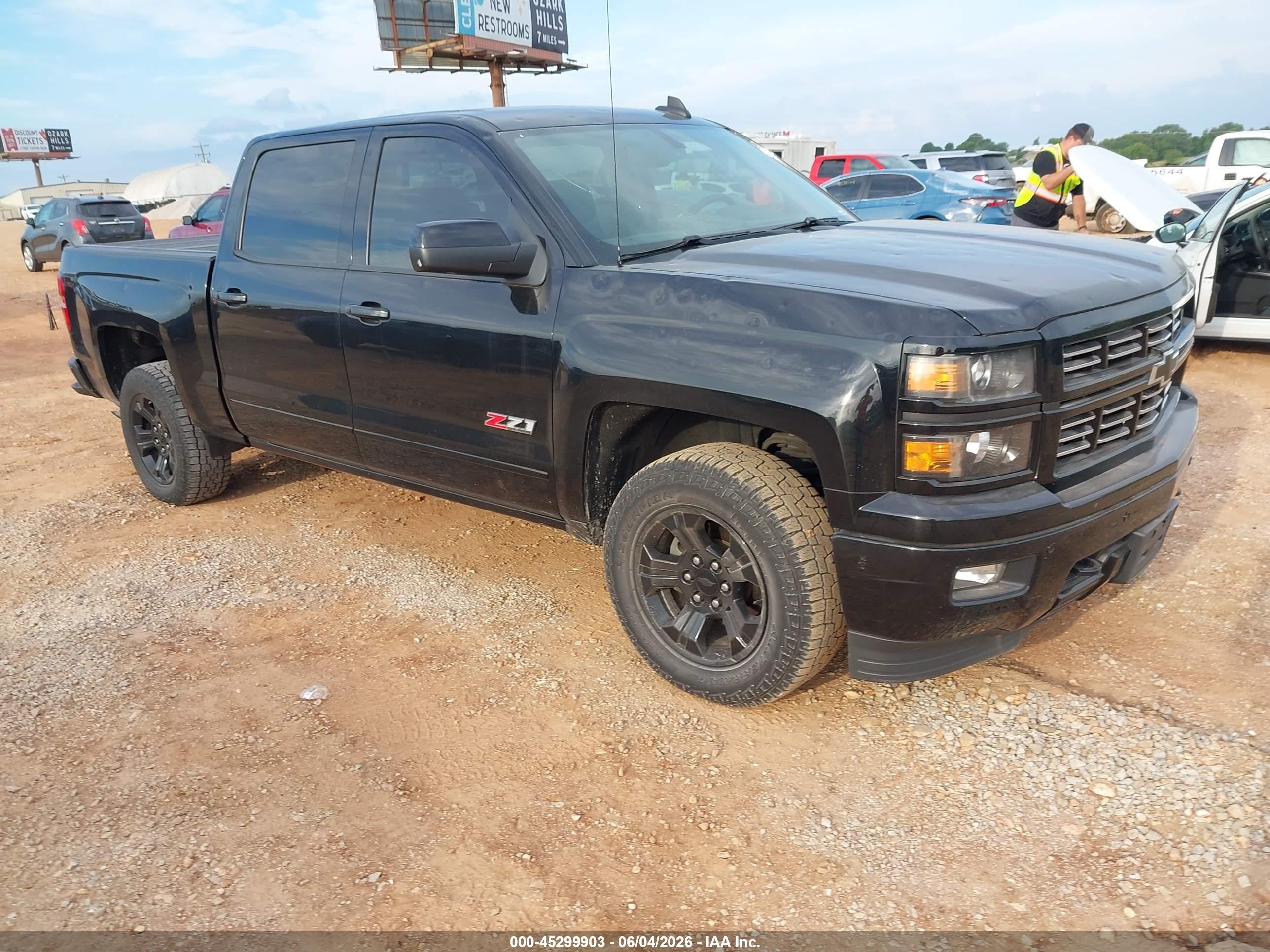 2015 Chevrolet Silverado 1500 2lz Black vin: 3GCUKSEC5FG448507