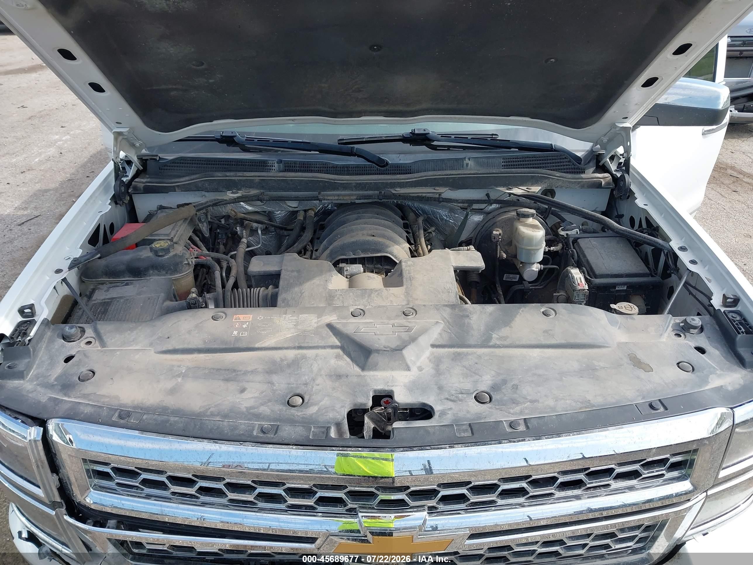 2015 Chevrolet Silverado 1500 Ltz White vin: 3GCUKSEC5FG519222