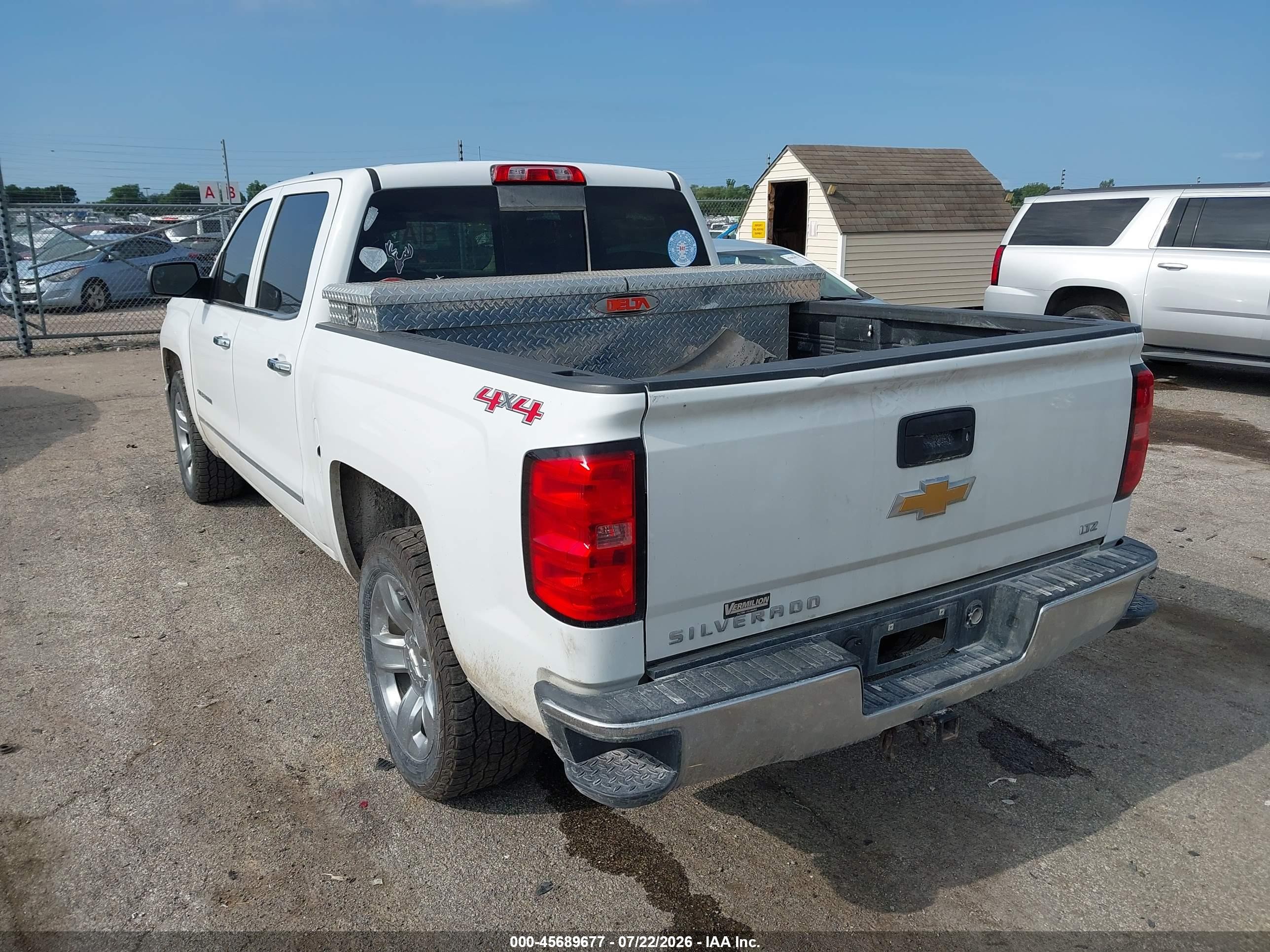 2015 Chevrolet Silverado 1500 Ltz White vin: 3GCUKSEC5FG519222