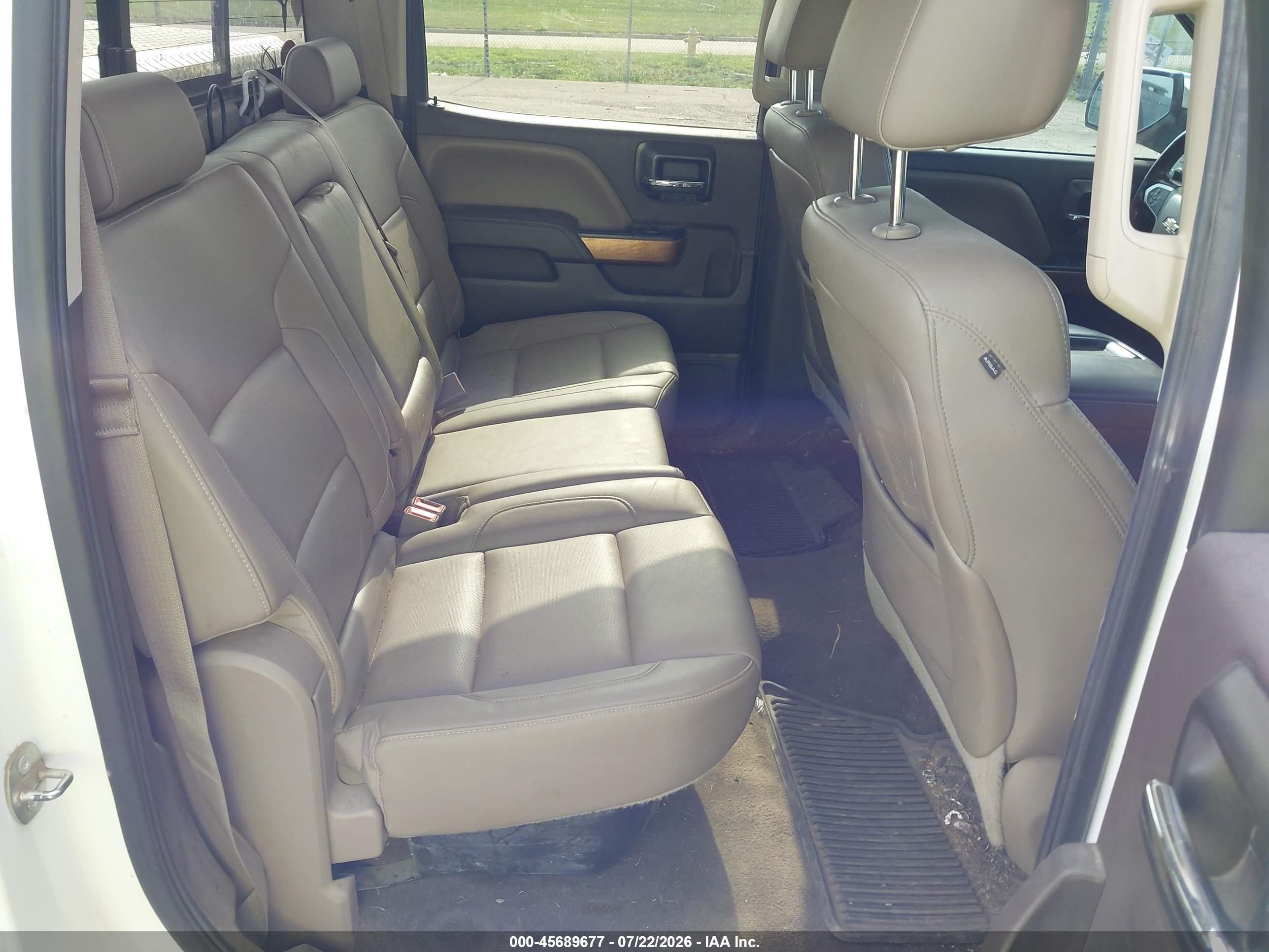 2015 Chevrolet Silverado 1500 Ltz White vin: 3GCUKSEC5FG519222