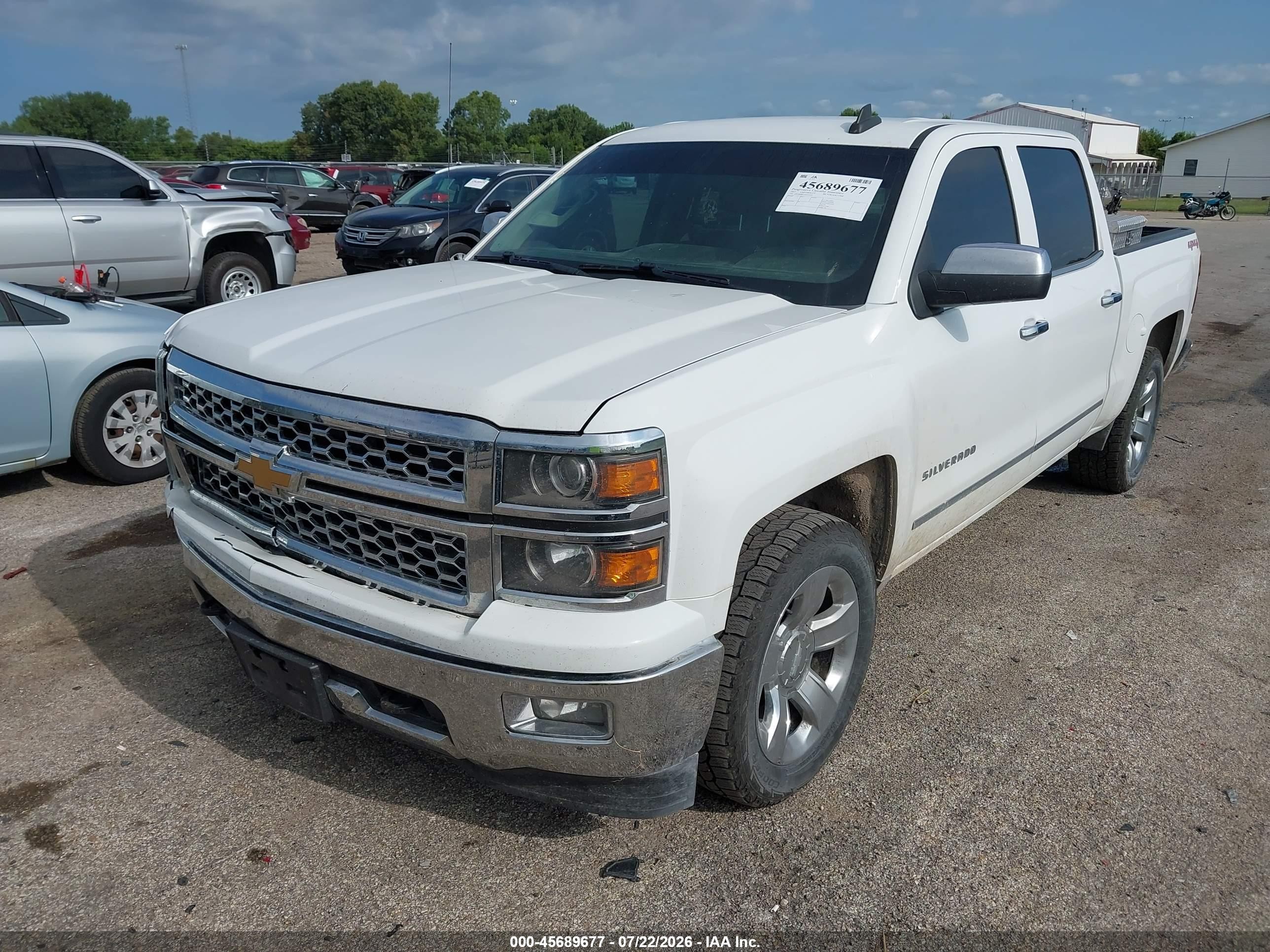 2015 Chevrolet Silverado 1500 Ltz White vin: 3GCUKSEC5FG519222