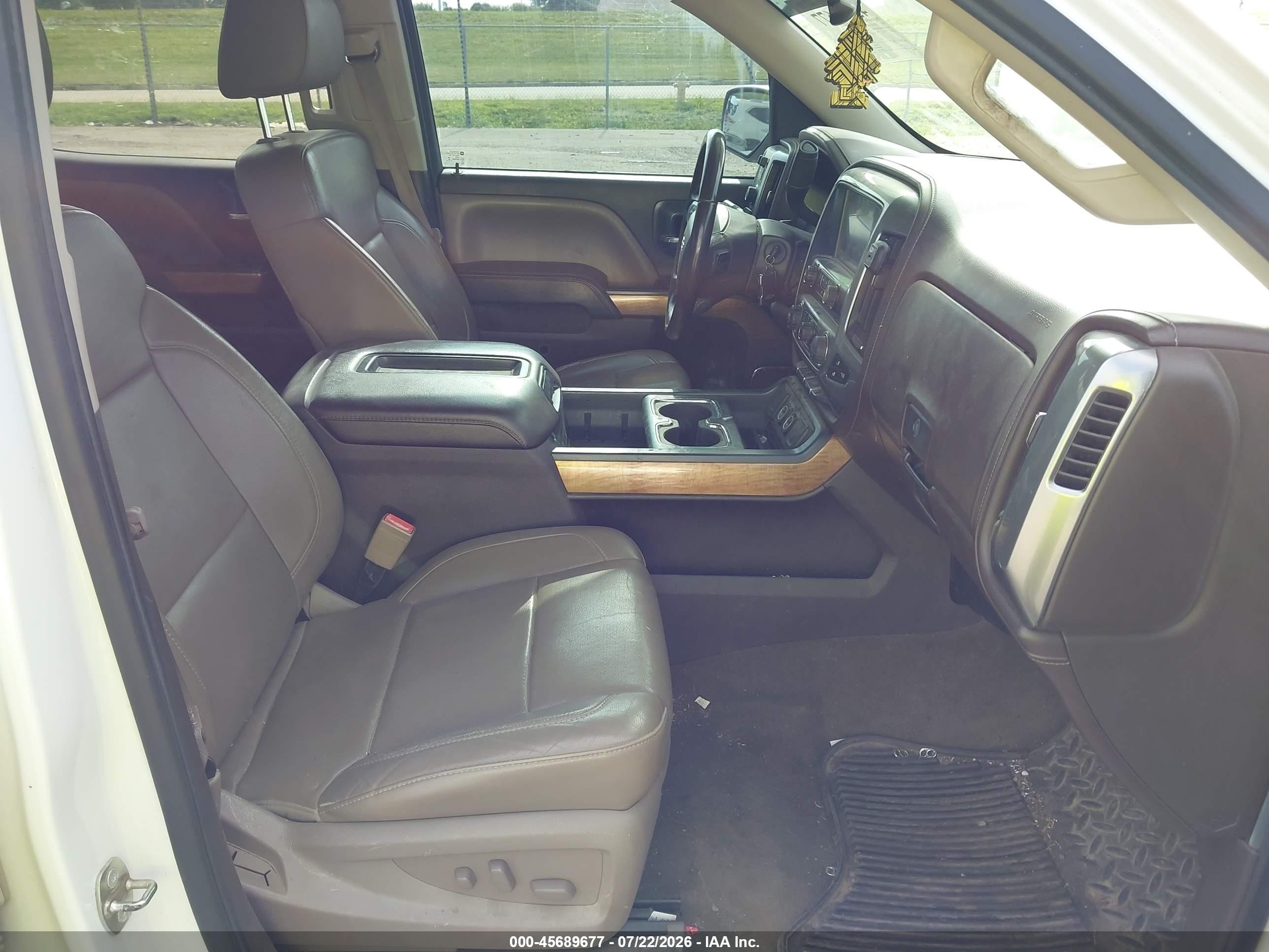 2015 Chevrolet Silverado 1500 Ltz White vin: 3GCUKSEC5FG519222