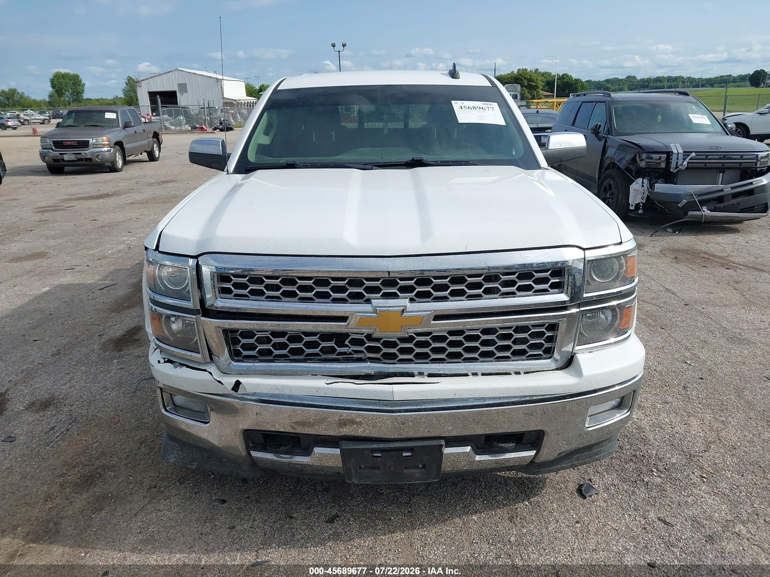 2015 Chevrolet Silverado 1500 Ltz White vin: 3GCUKSEC5FG519222