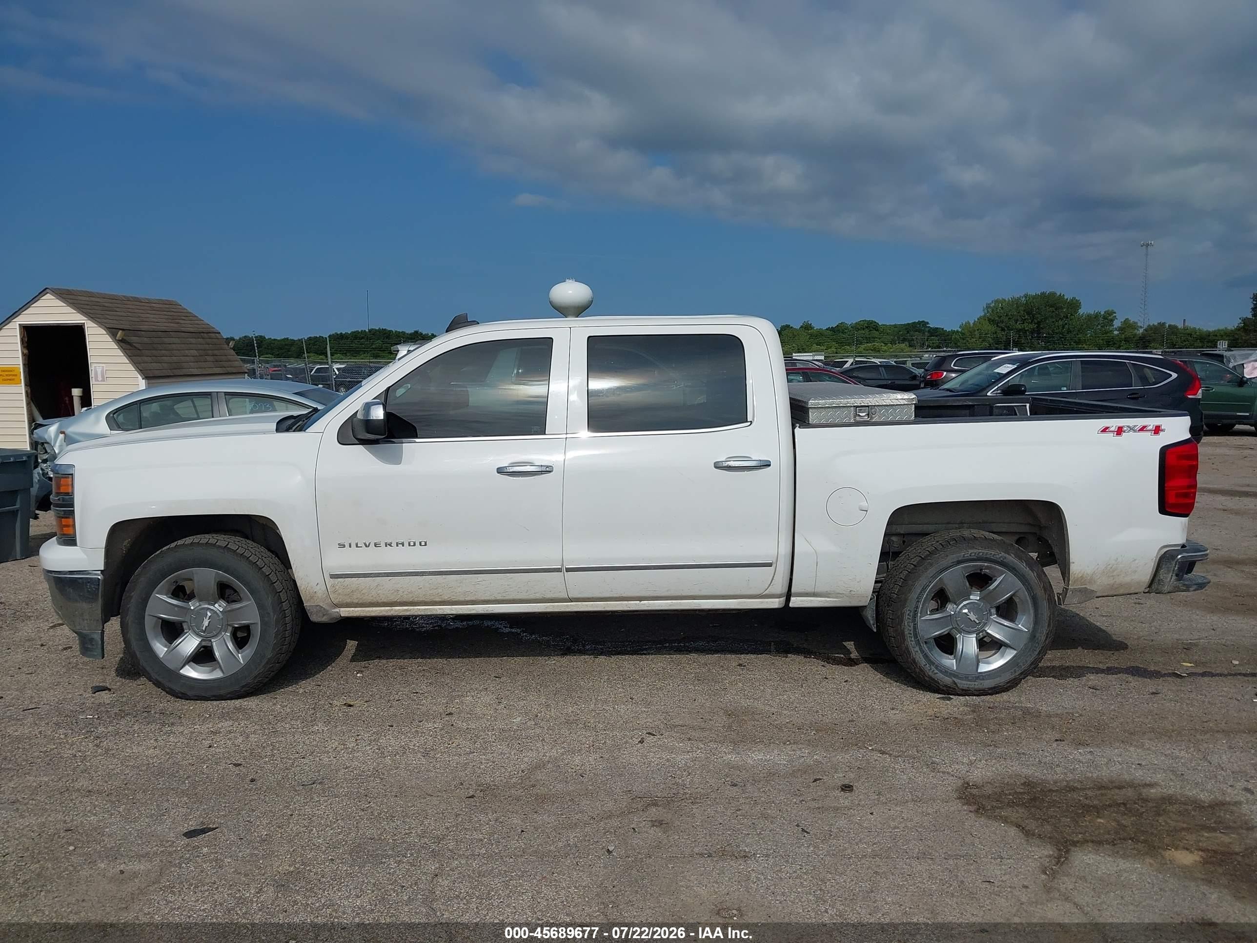 2015 Chevrolet Silverado 1500 Ltz White vin: 3GCUKSEC5FG519222