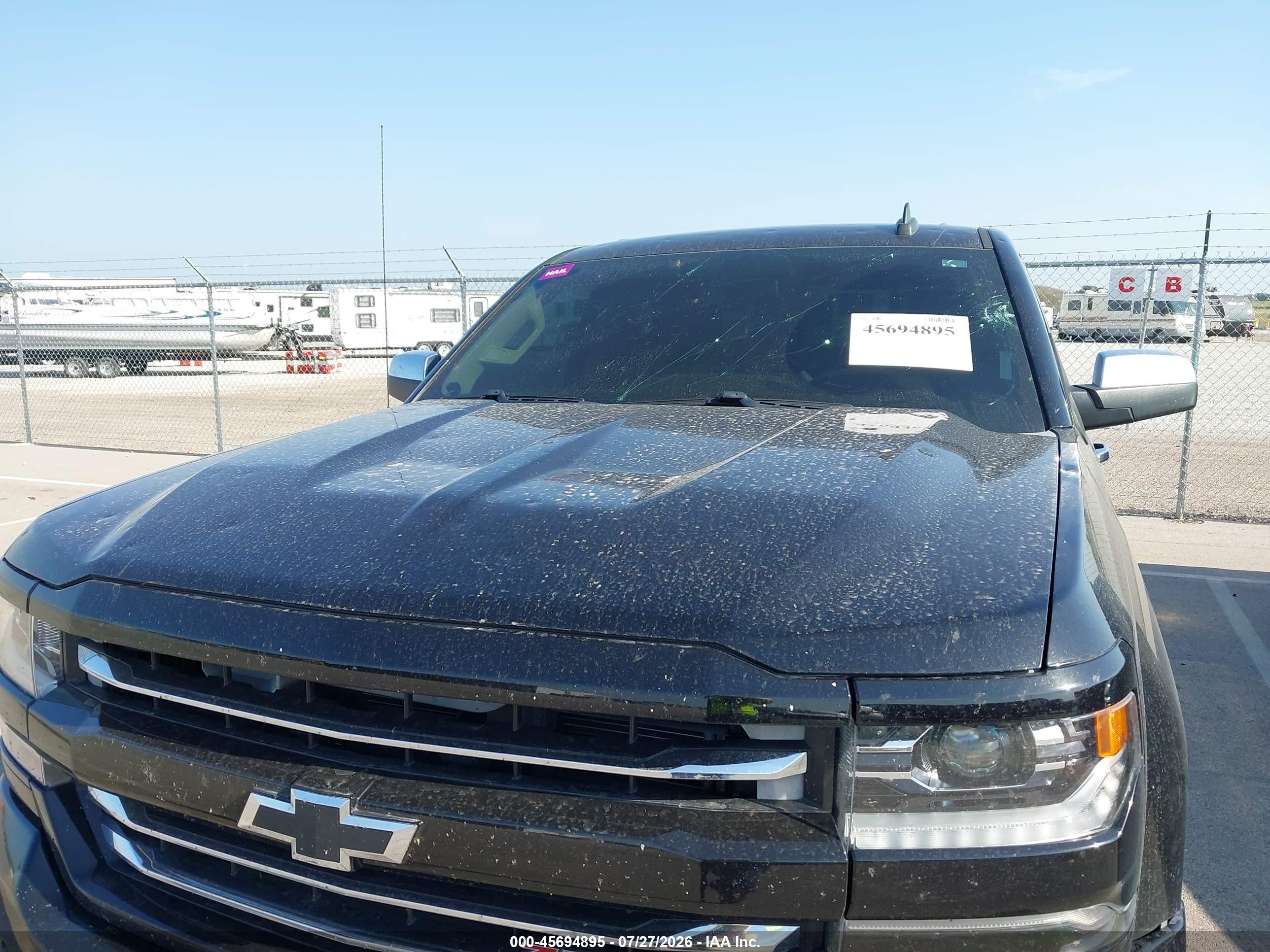 2017 Chevrolet Silverado 1500 Ltz Black vin: 3GCUKSEC5HG102668