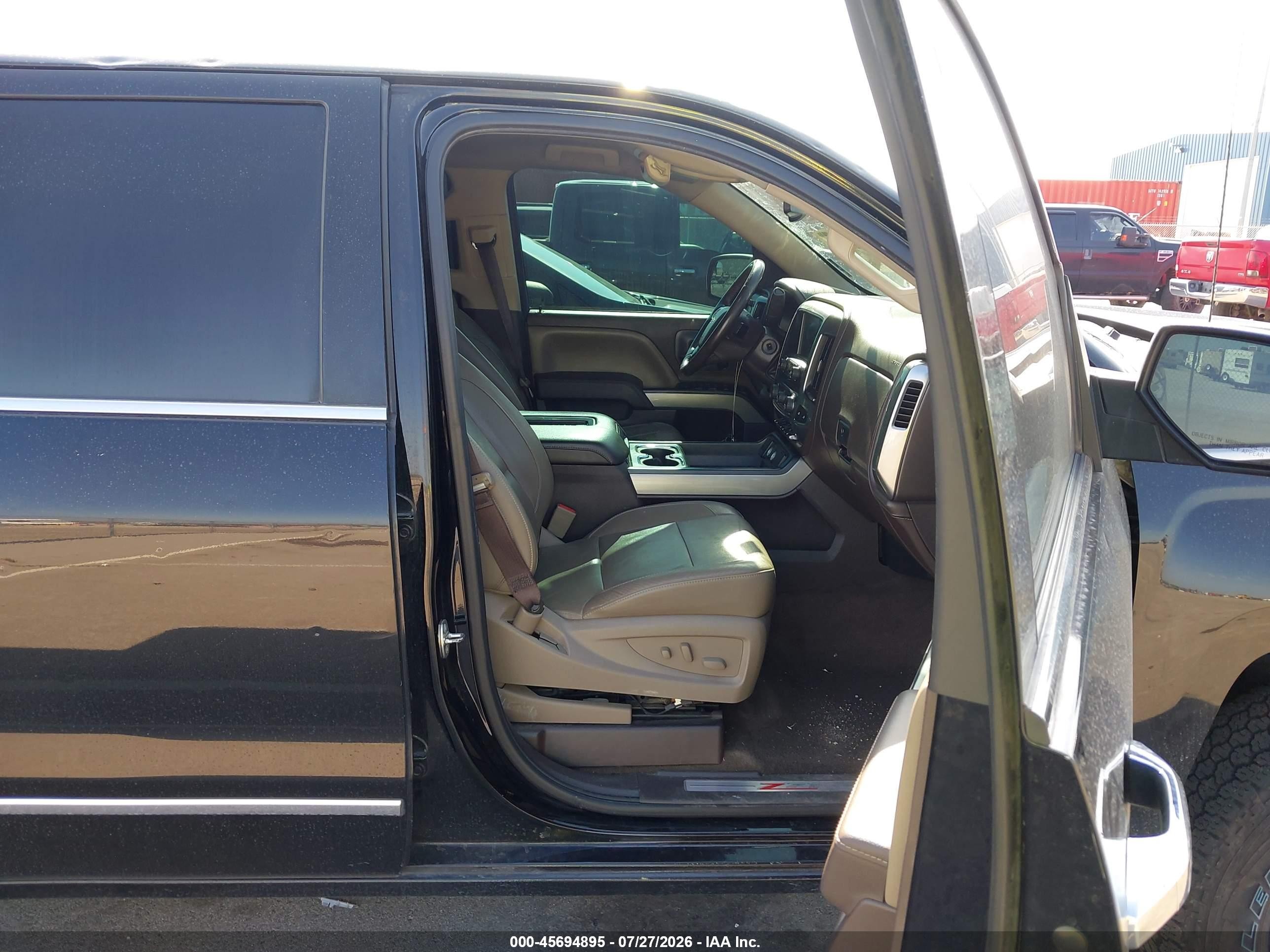 2017 Chevrolet Silverado 1500 Ltz Black vin: 3GCUKSEC5HG102668