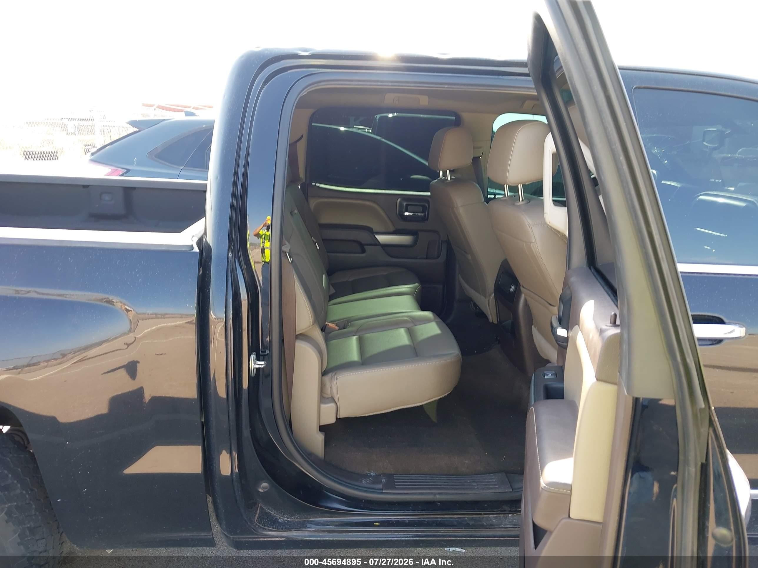 2017 Chevrolet Silverado 1500 Ltz Black vin: 3GCUKSEC5HG102668