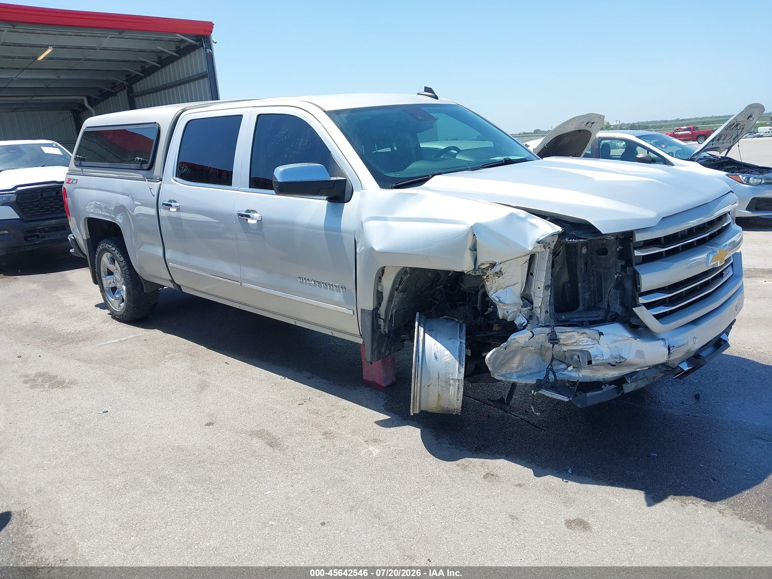 2018 Chevrolet Silverado 1500 2lz Silver vin: 3GCUKSEC5JG335410