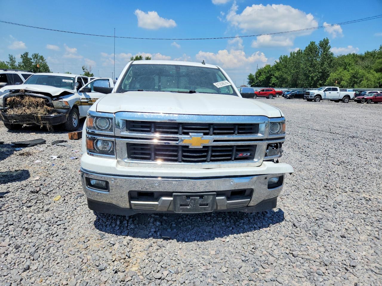 2014 Chevrolet Silverado K1500 Ltz White vin: 3GCUKSEC6EG176306