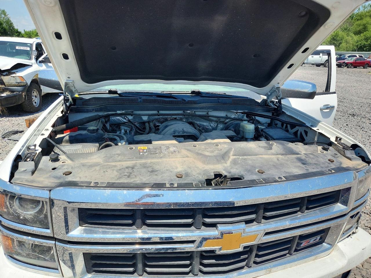 2014 Chevrolet Silverado K1500 Ltz White vin: 3GCUKSEC6EG176306