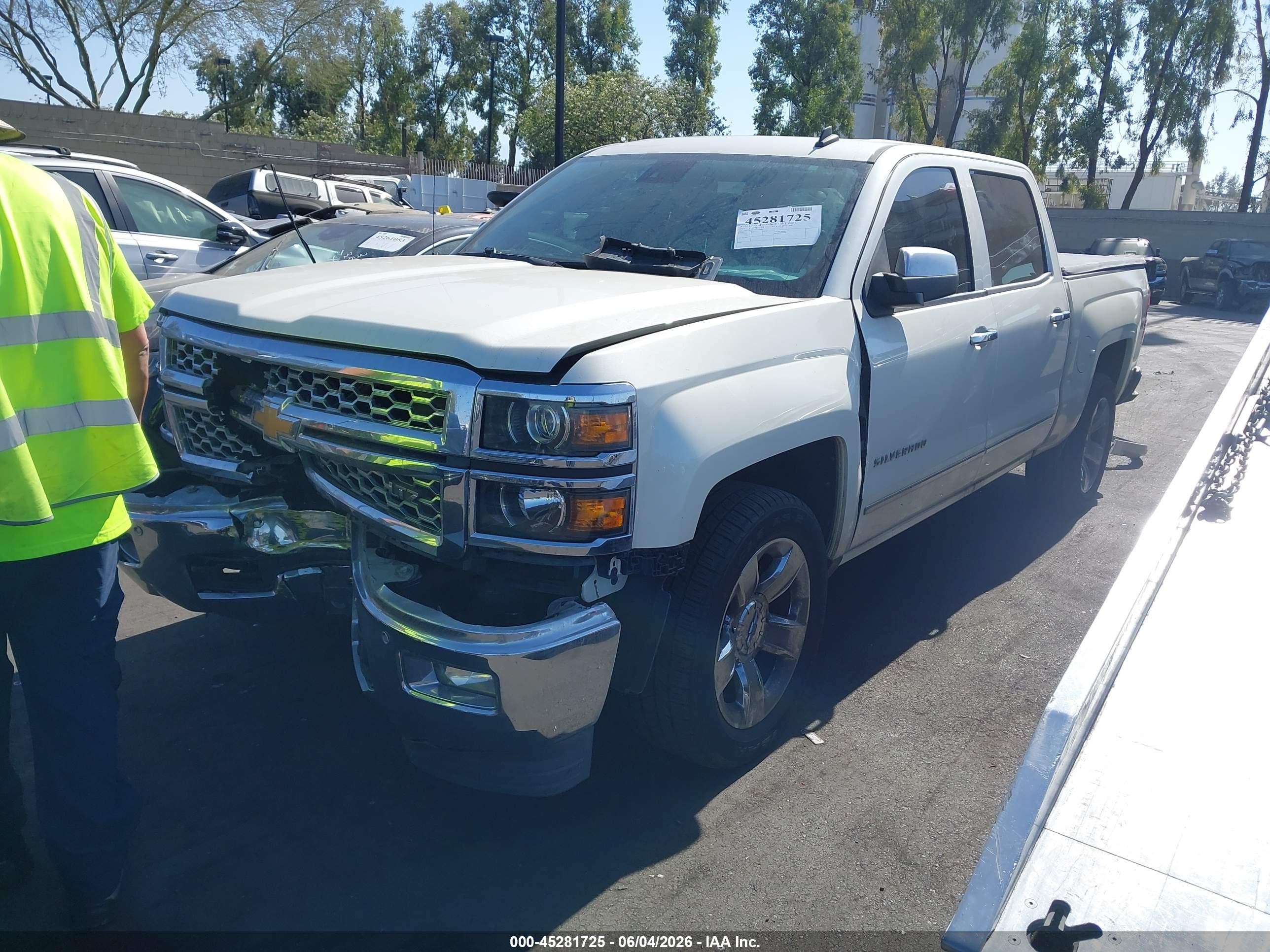 2014 Chevrolet Silverado 1500 1lz White vin: 3GCUKSEC6EG219980