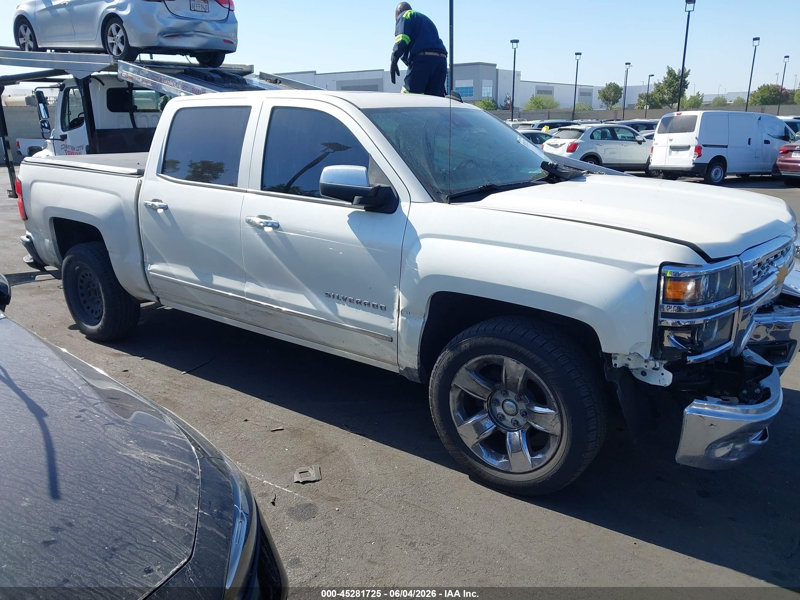 2014 Chevrolet Silverado 1500 1lz White vin: 3GCUKSEC6EG219980