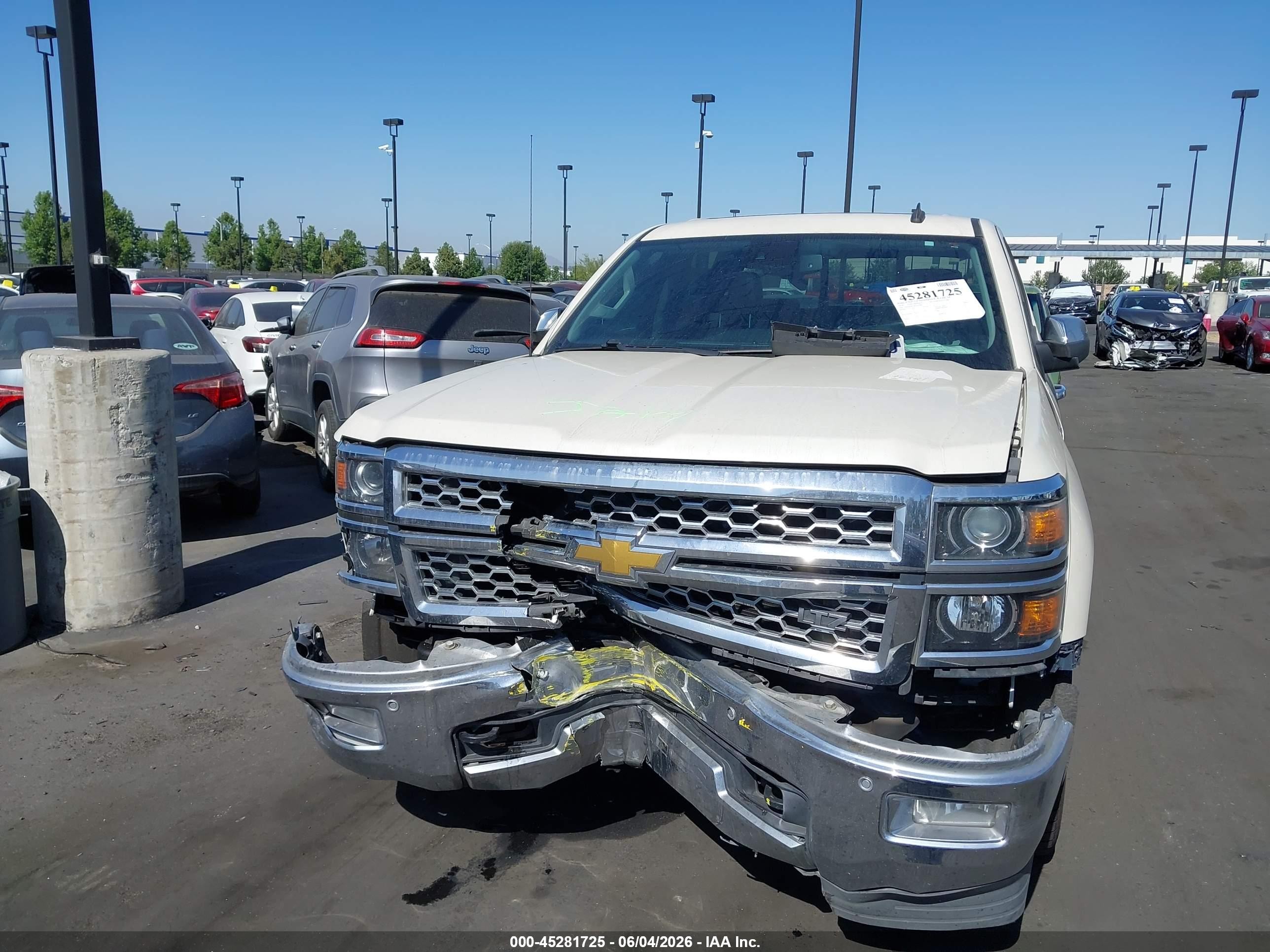 2014 Chevrolet Silverado 1500 1lz White vin: 3GCUKSEC6EG219980
