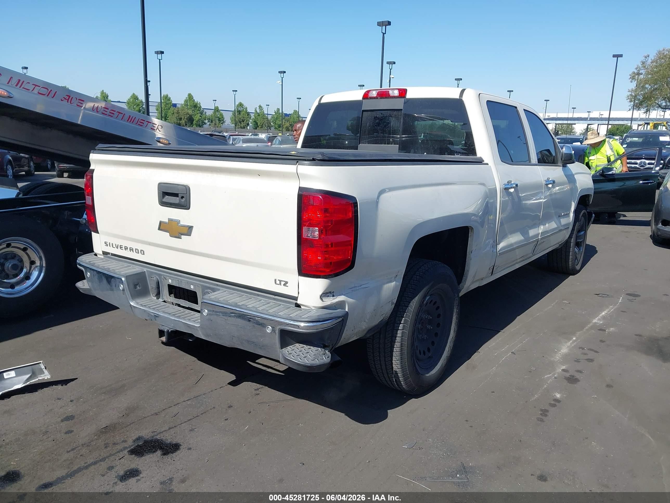 2014 Chevrolet Silverado 1500 1lz White vin: 3GCUKSEC6EG219980