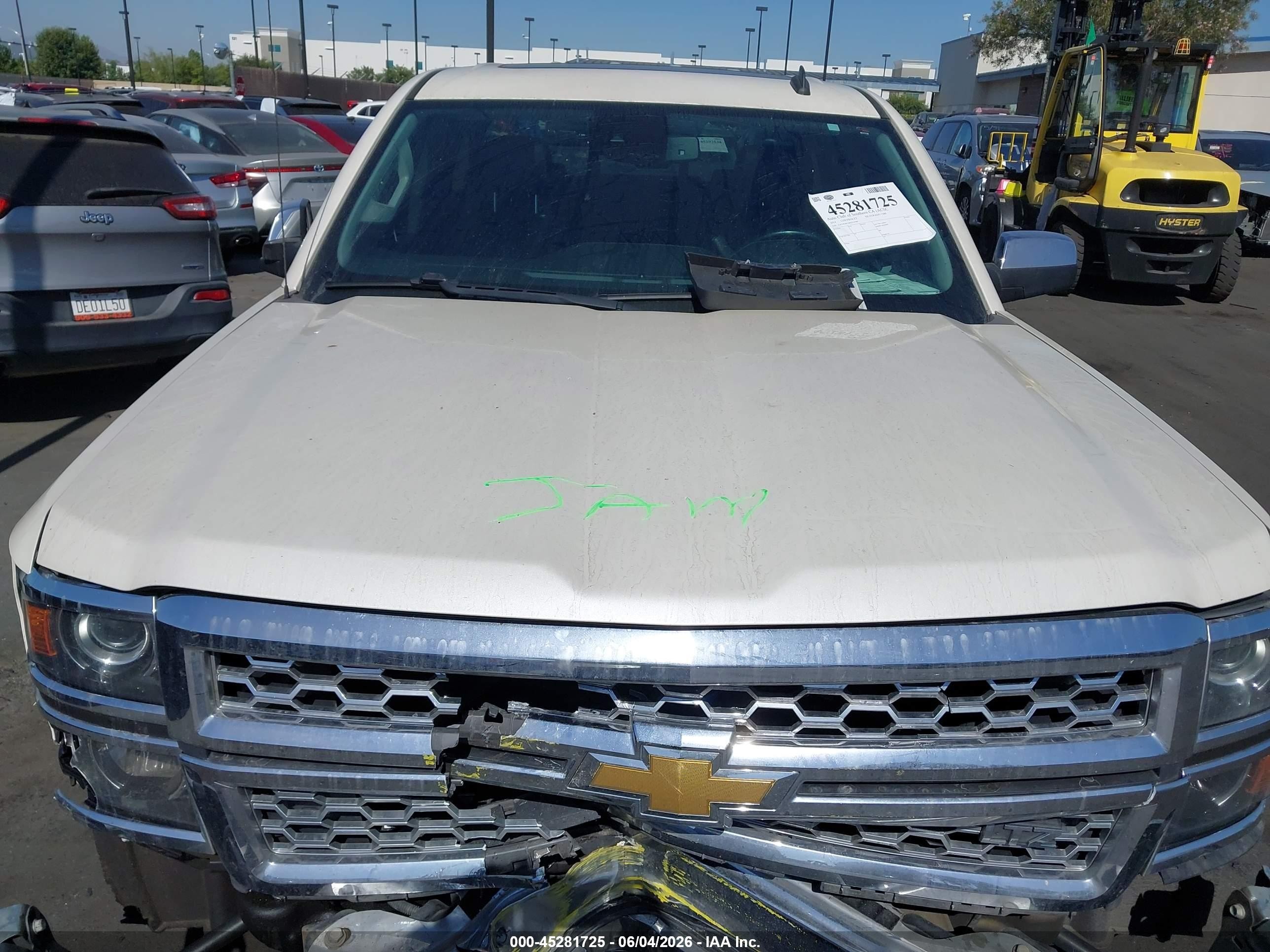 2014 Chevrolet Silverado 1500 1lz White vin: 3GCUKSEC6EG219980