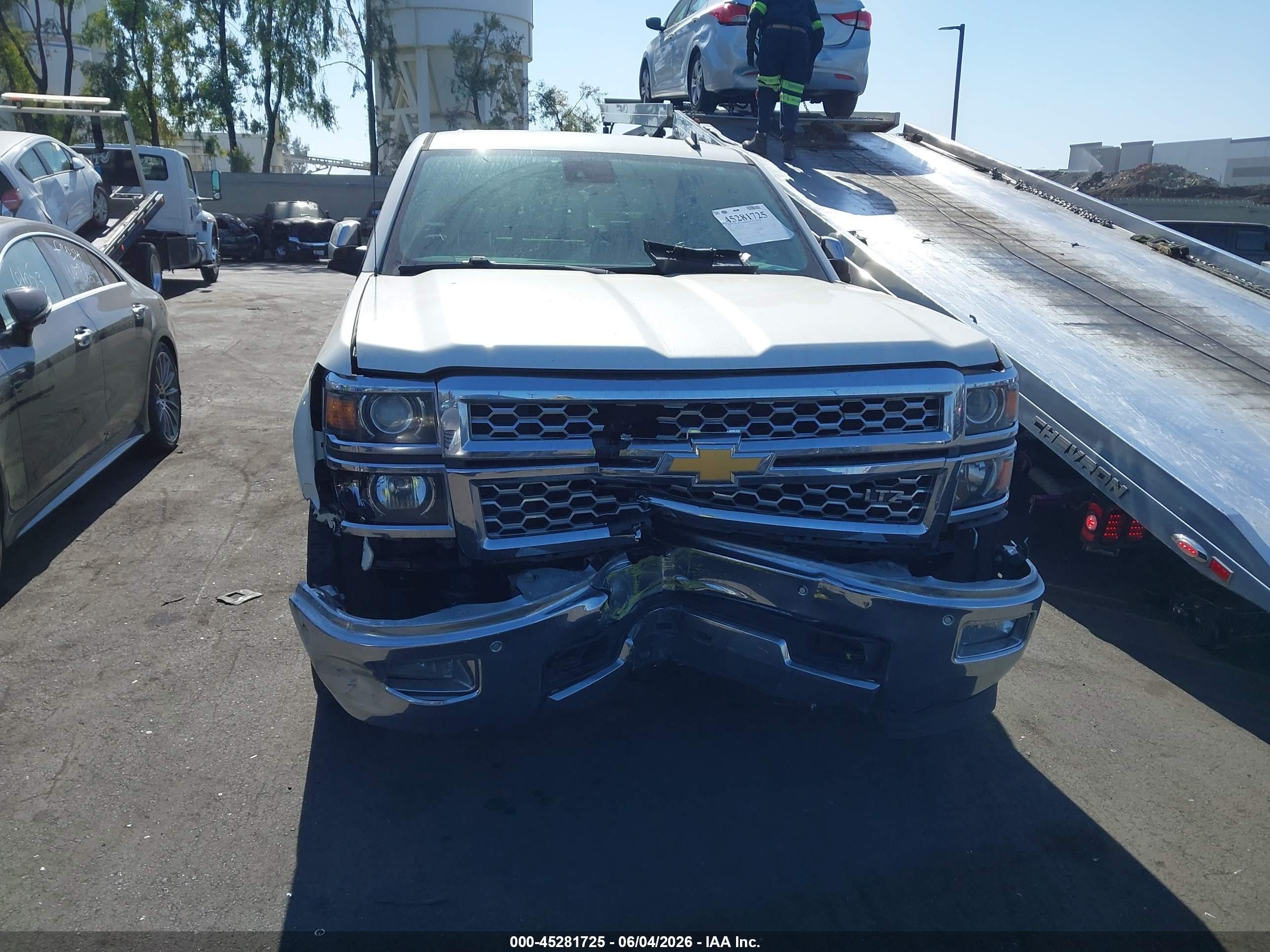 2014 Chevrolet Silverado 1500 1lz White vin: 3GCUKSEC6EG219980