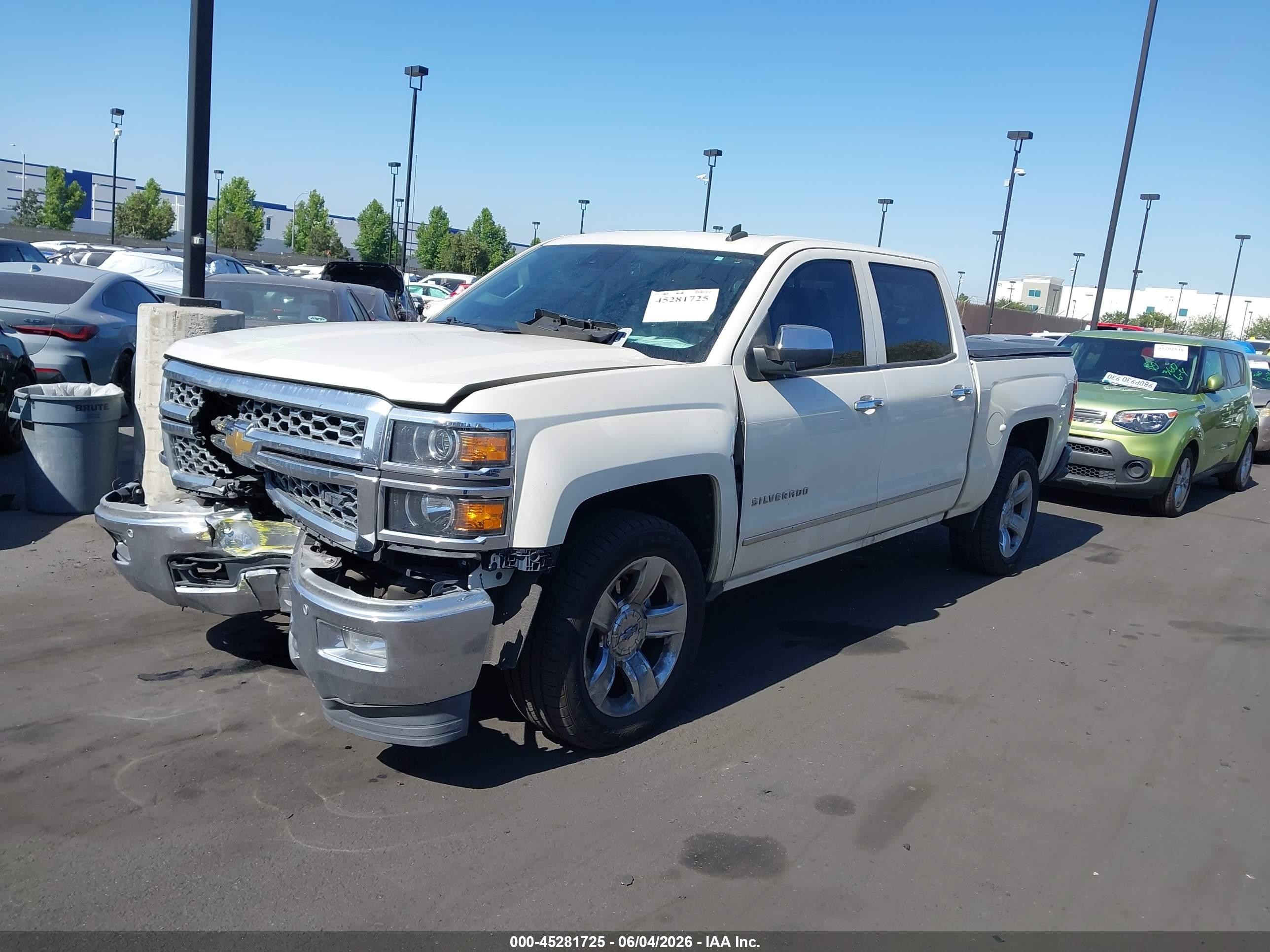 2014 Chevrolet Silverado 1500 1lz White vin: 3GCUKSEC6EG219980