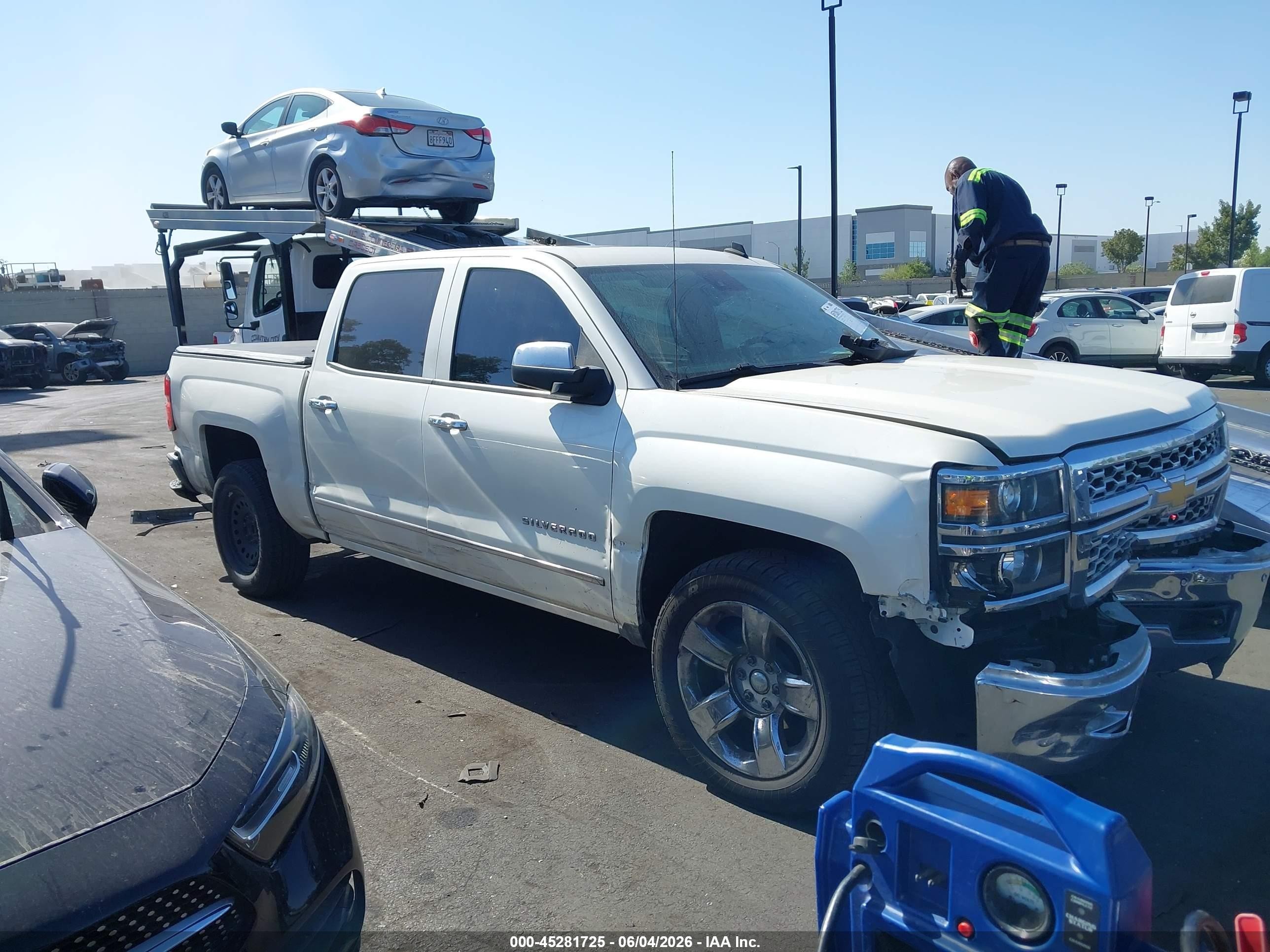 2014 Chevrolet Silverado 1500 1lz White vin: 3GCUKSEC6EG219980