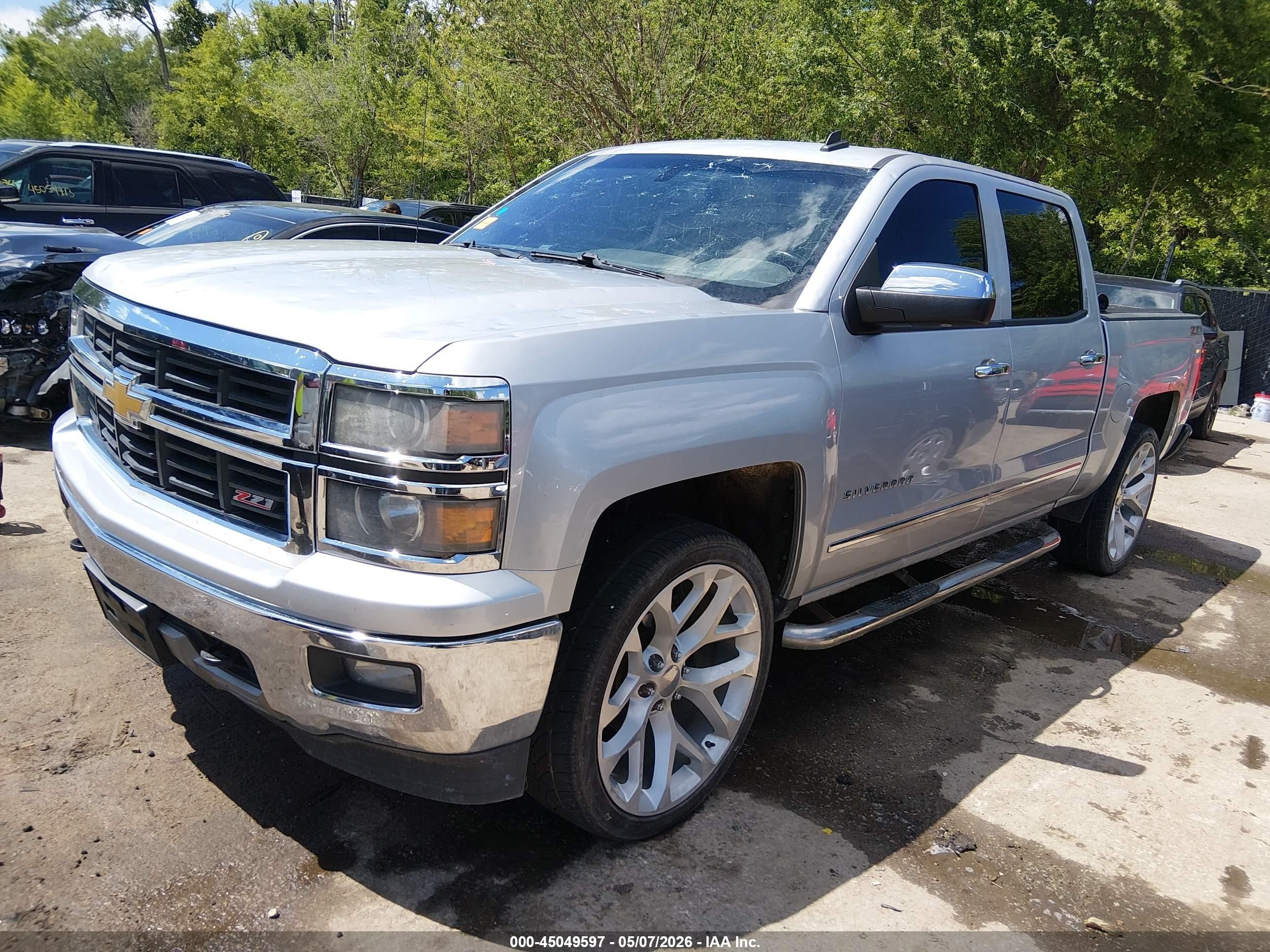 2014 Chevrolet Silverado 1500 2lz Серебряный vin: 3GCUKSEC6EG232695