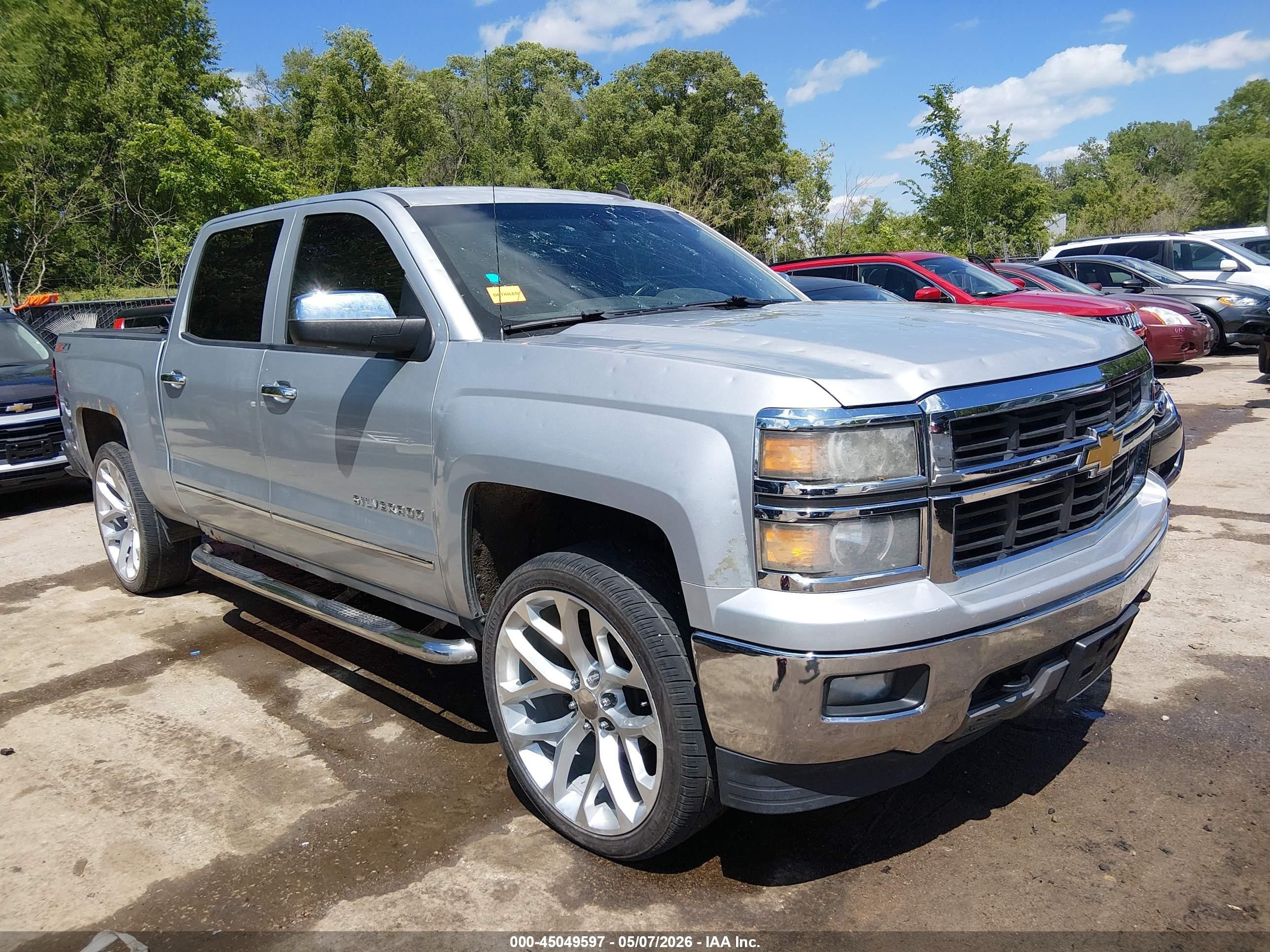 2014 Chevrolet Silverado 1500 2lz Серебряный vin: 3GCUKSEC6EG232695