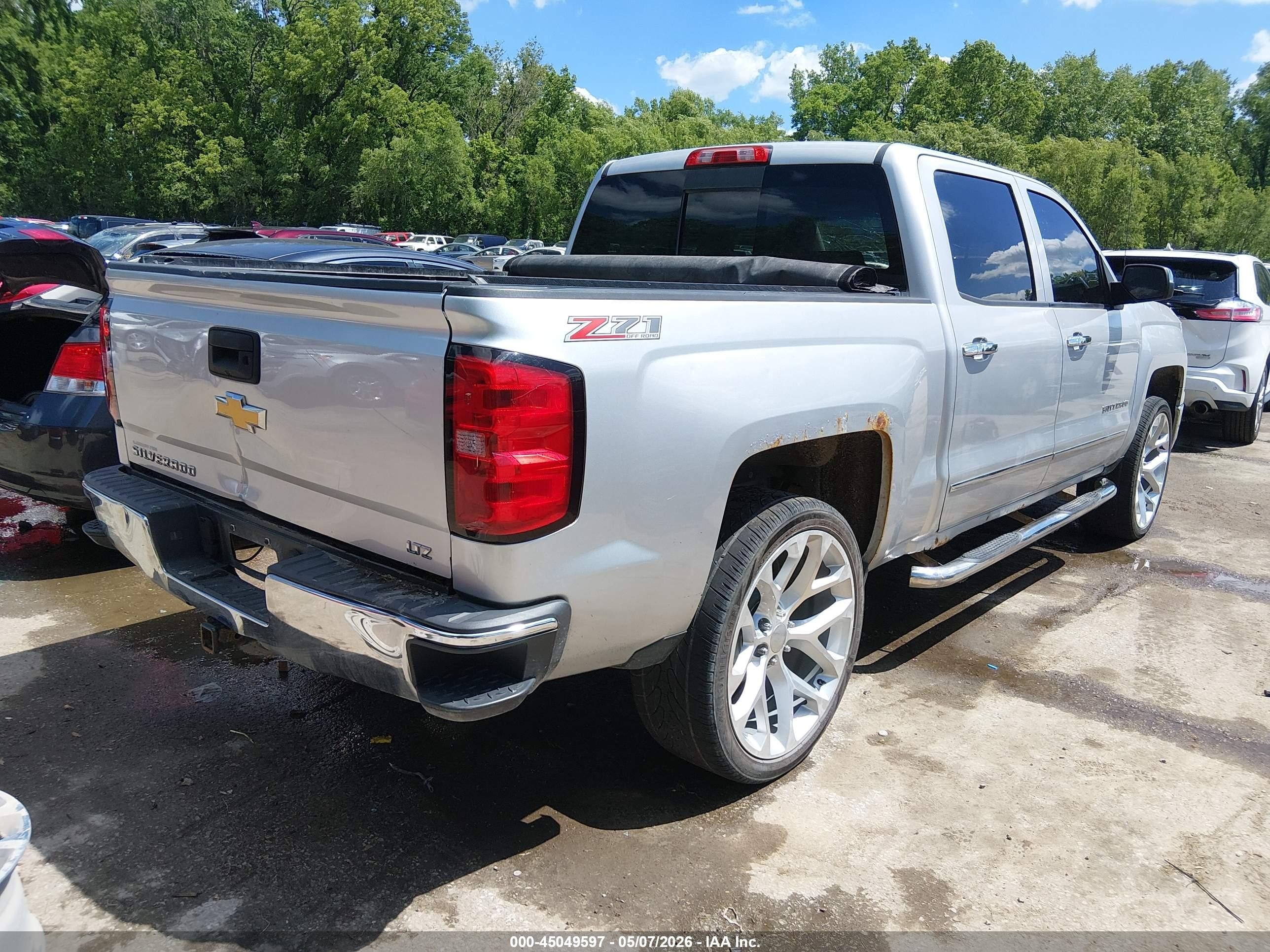 2014 Chevrolet Silverado 1500 2lz Серебряный vin: 3GCUKSEC6EG232695