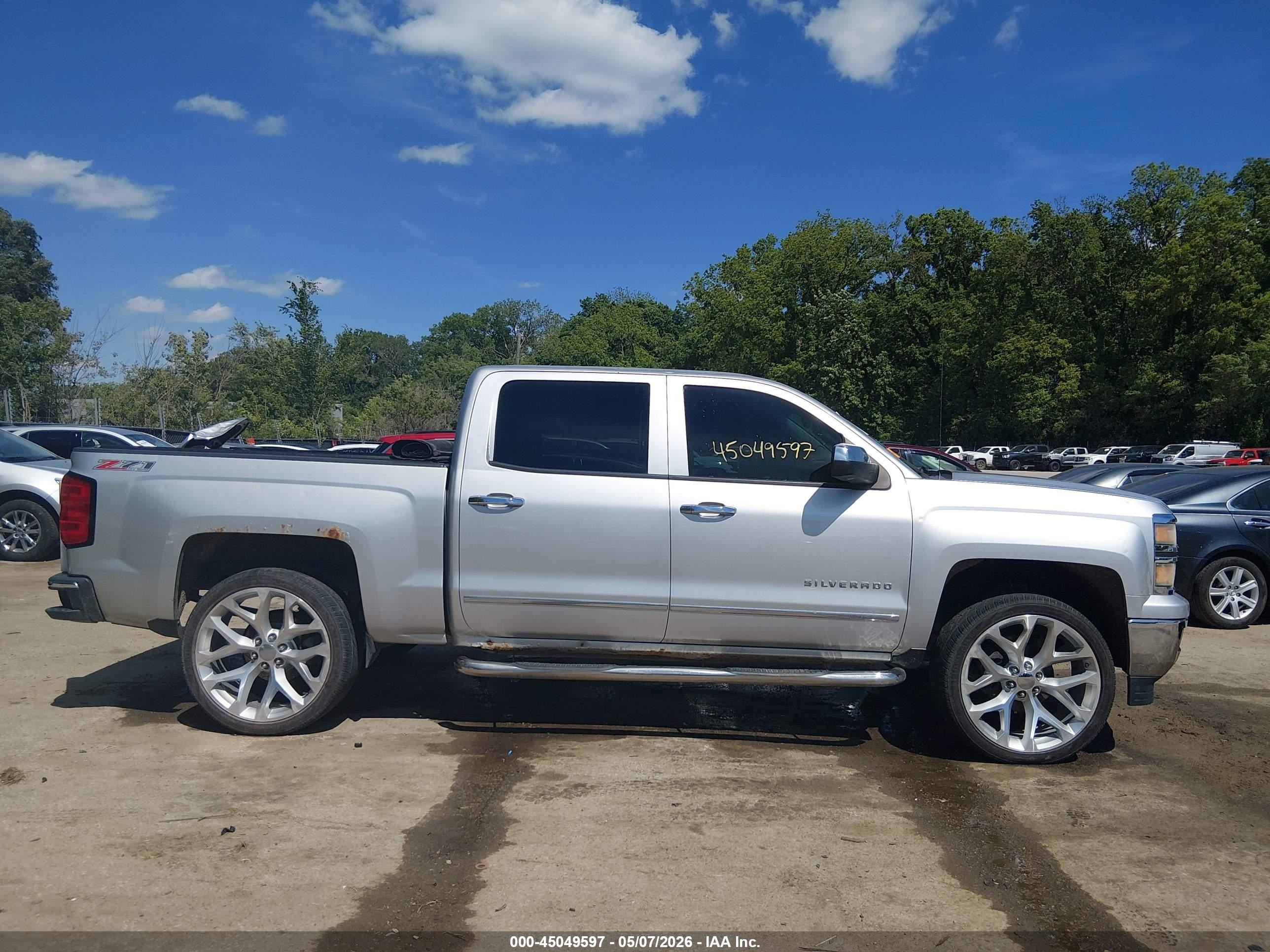 2014 Chevrolet Silverado 1500 2lz Серебряный vin: 3GCUKSEC6EG232695