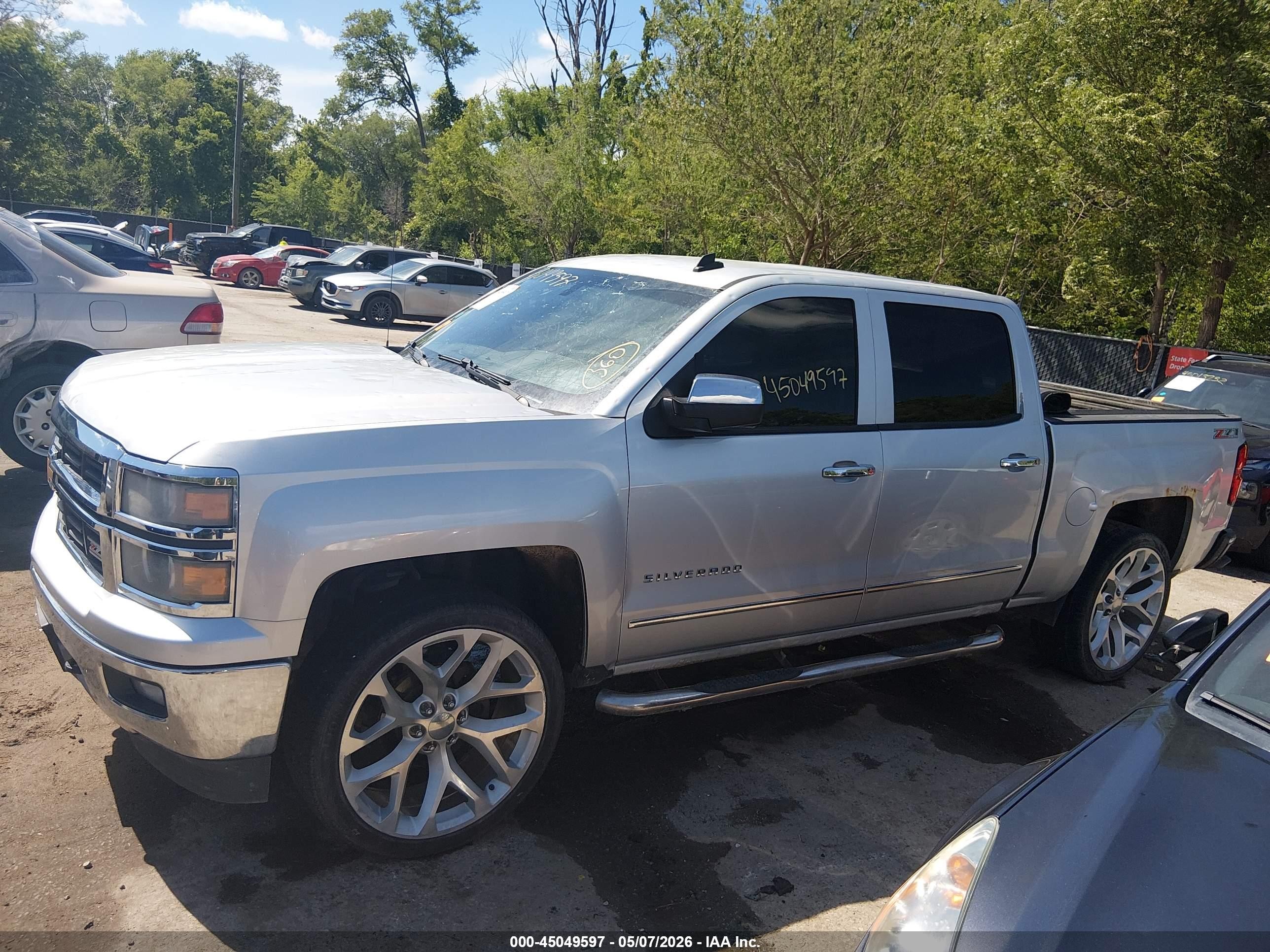 2014 Chevrolet Silverado 1500 2lz Серебряный vin: 3GCUKSEC6EG232695