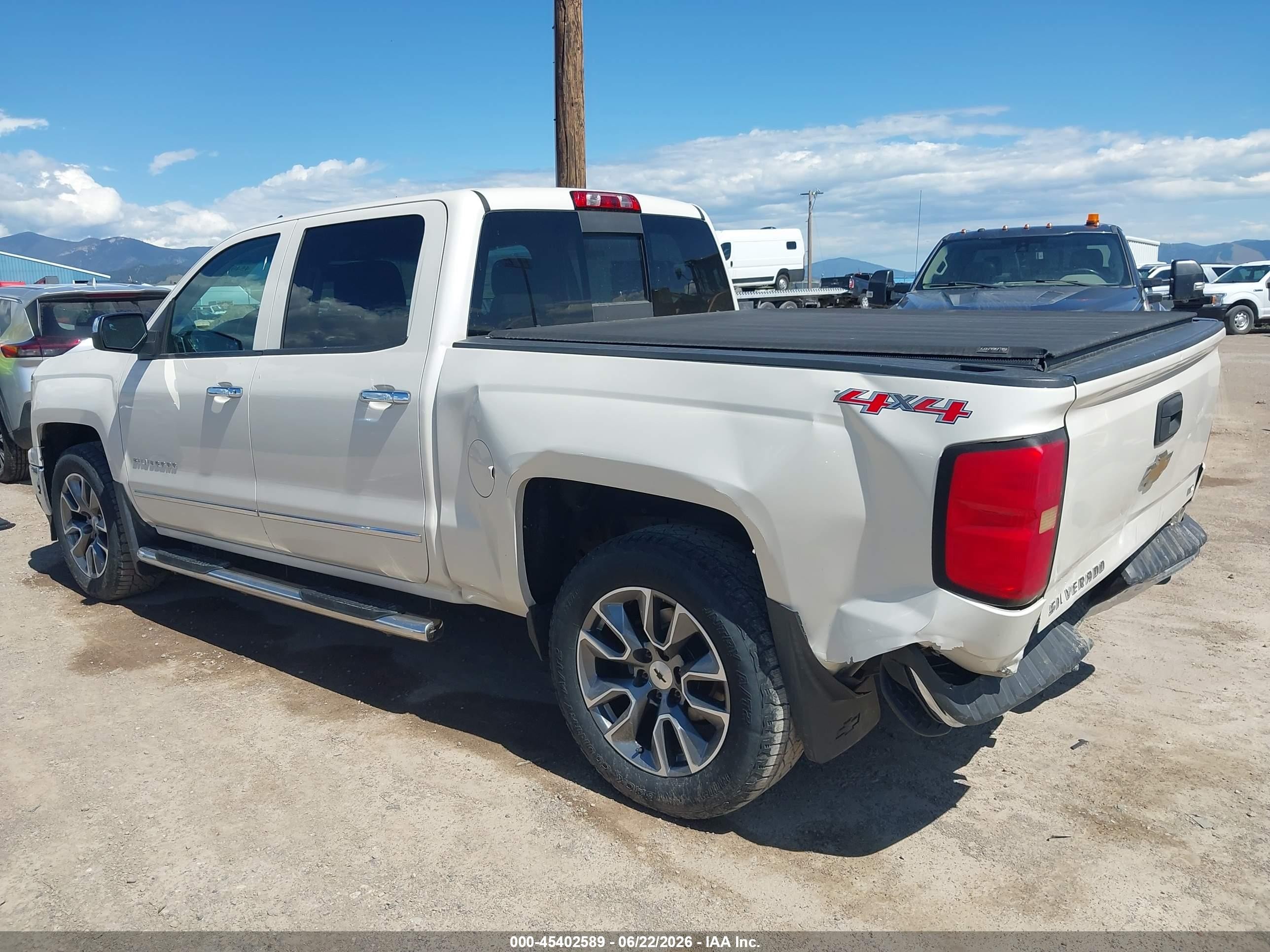 2014 Chevrolet Silverado 1500 Ltz White vin: 3GCUKSEC6EG526260