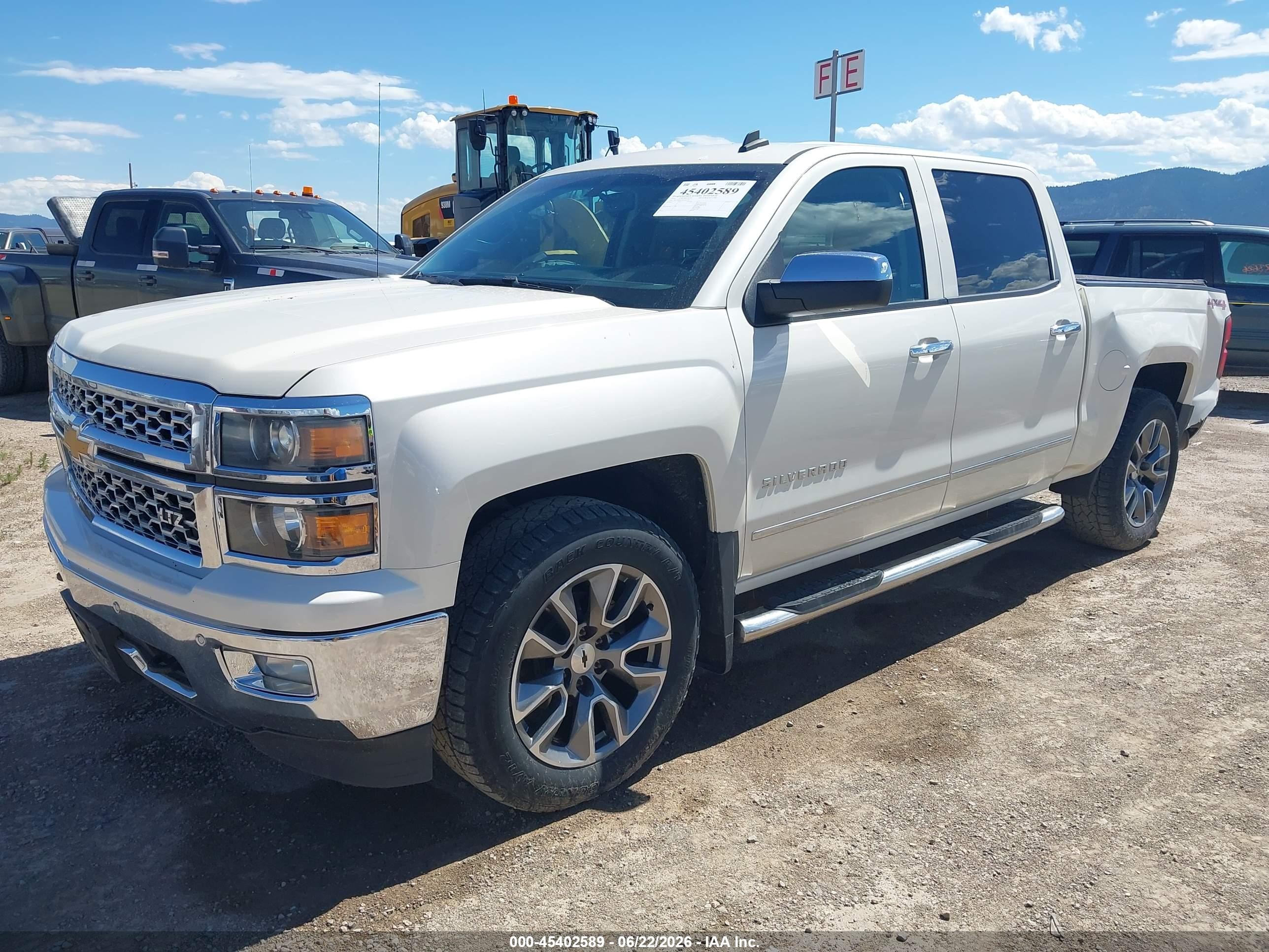2014 Chevrolet Silverado 1500 Ltz White vin: 3GCUKSEC6EG526260