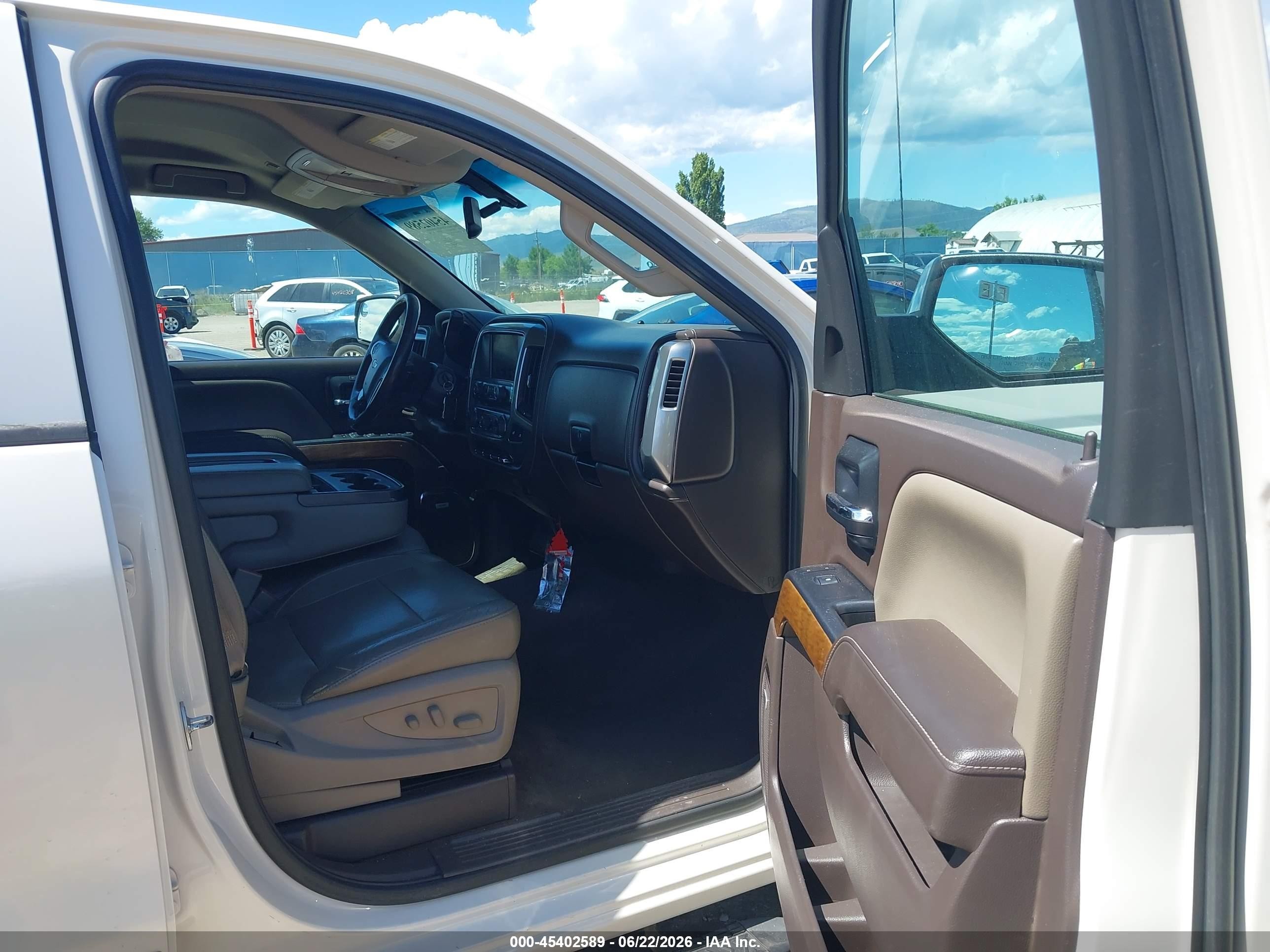 2014 Chevrolet Silverado 1500 Ltz White vin: 3GCUKSEC6EG526260