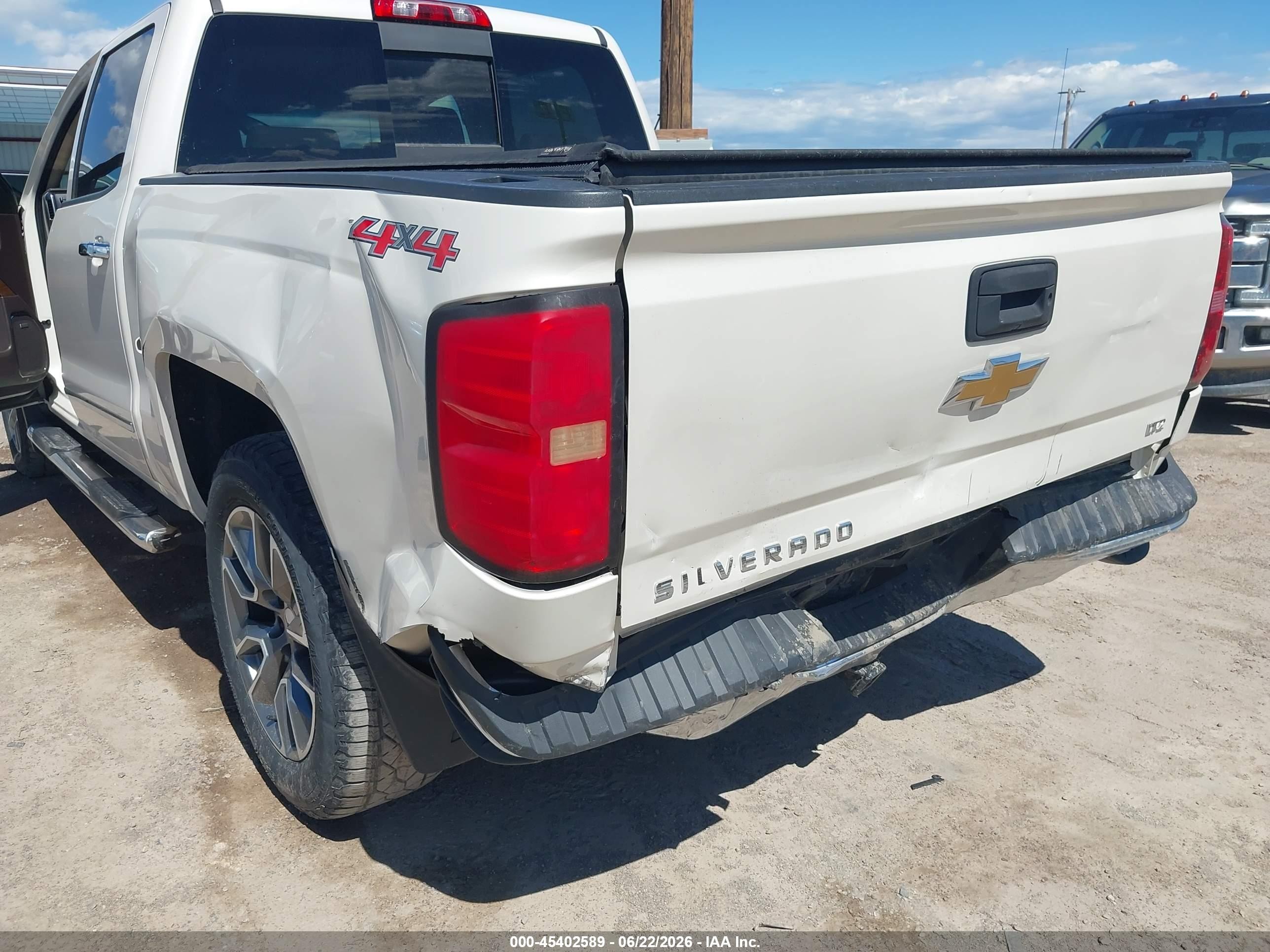 2014 Chevrolet Silverado 1500 Ltz White vin: 3GCUKSEC6EG526260