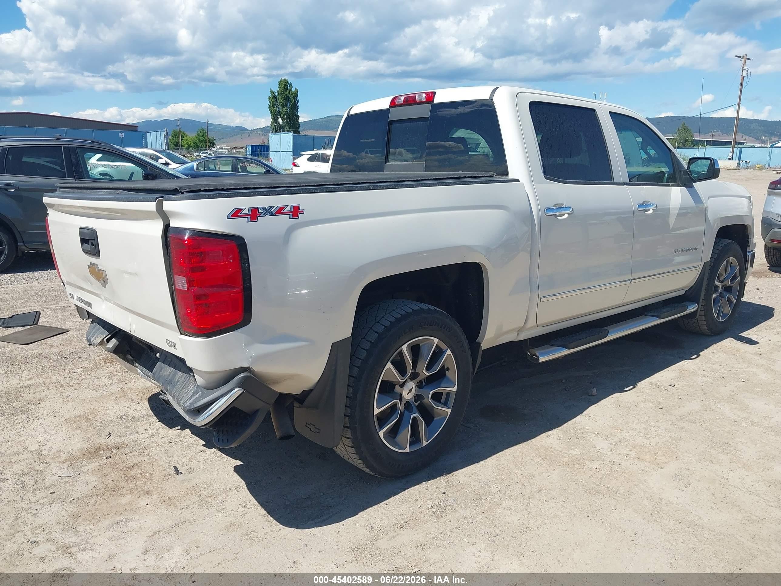 2014 Chevrolet Silverado 1500 Ltz White vin: 3GCUKSEC6EG526260