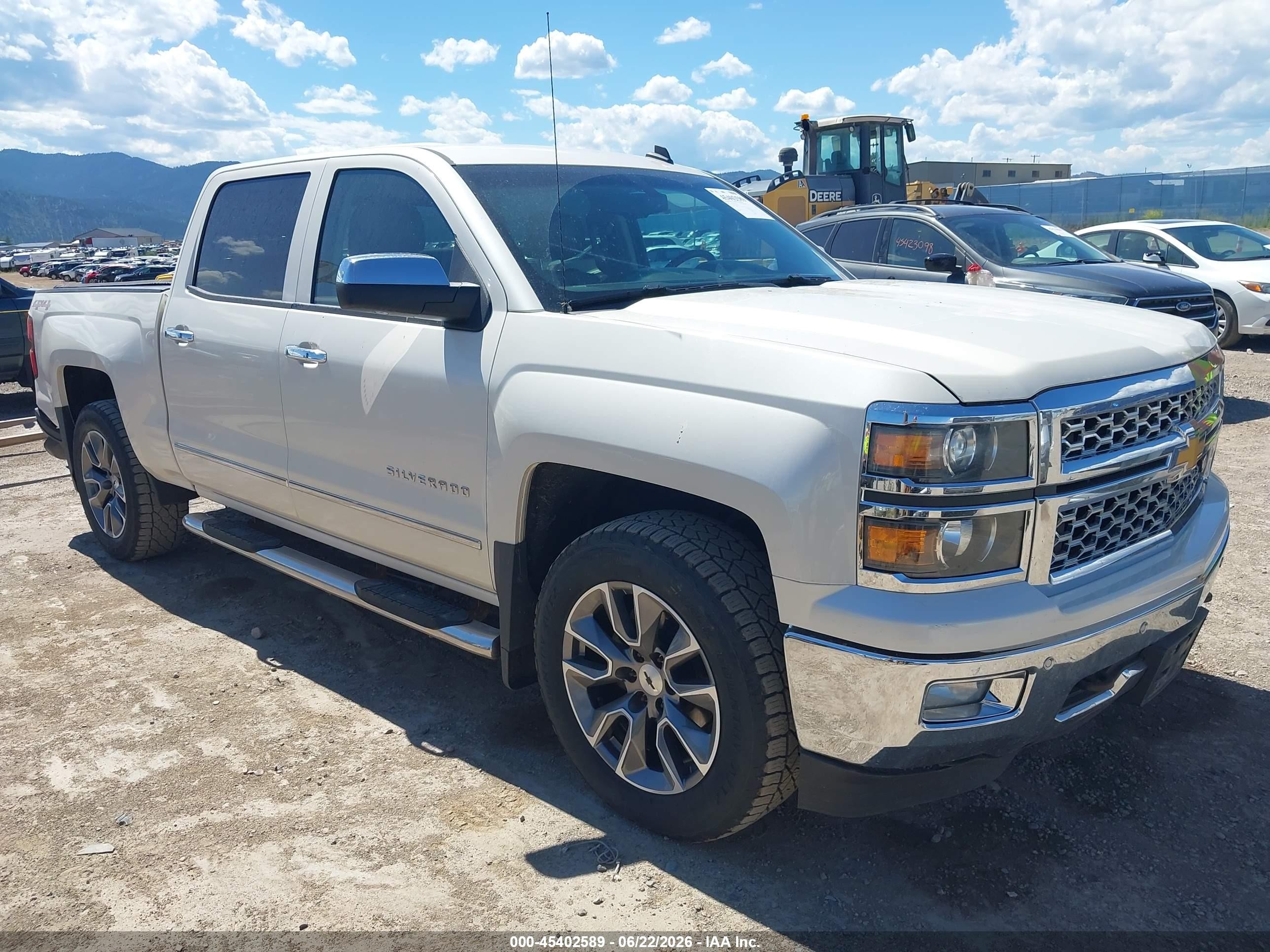 2014 Chevrolet Silverado 1500 Ltz White vin: 3GCUKSEC6EG526260