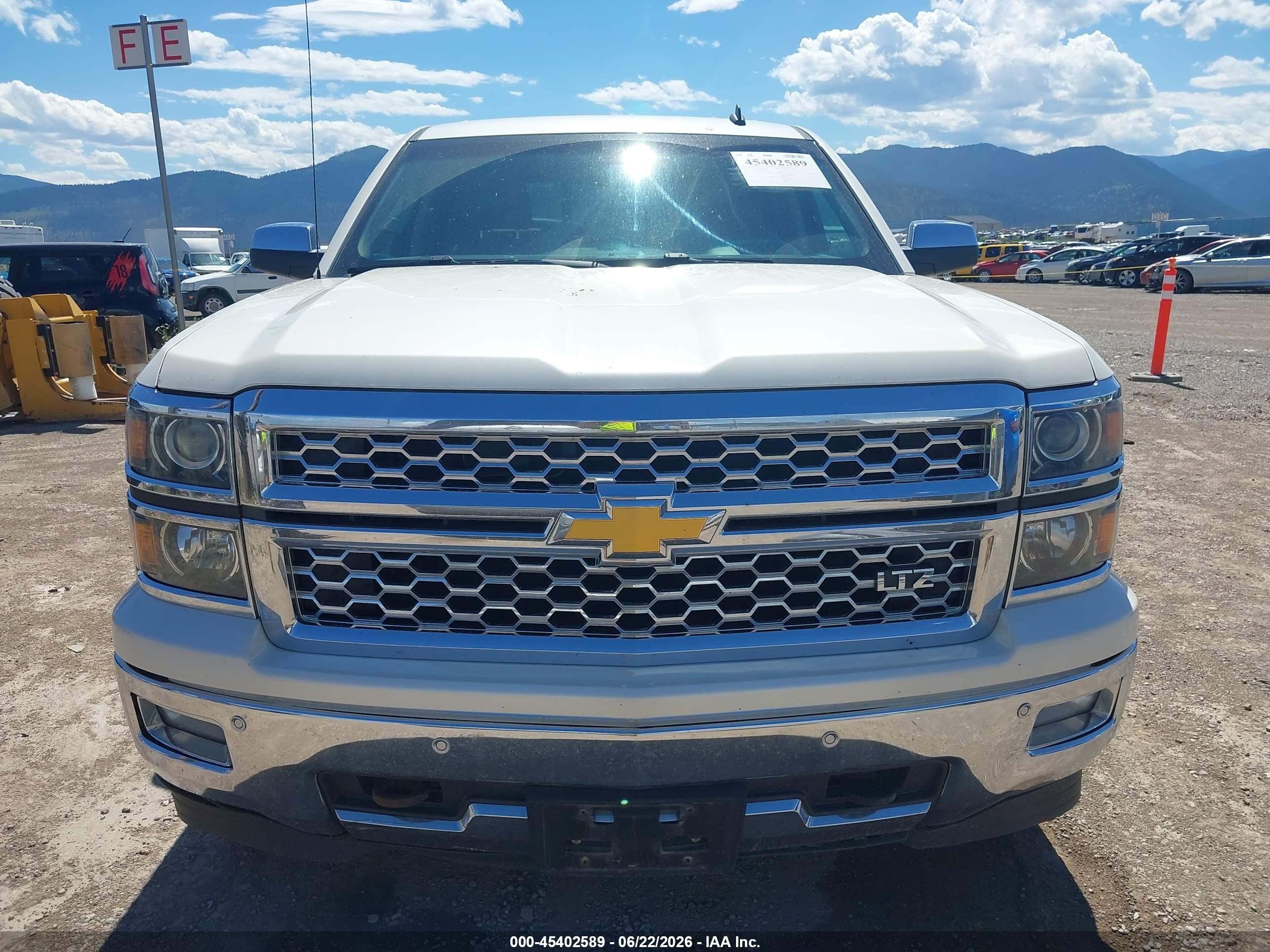 2014 Chevrolet Silverado 1500 Ltz White vin: 3GCUKSEC6EG526260