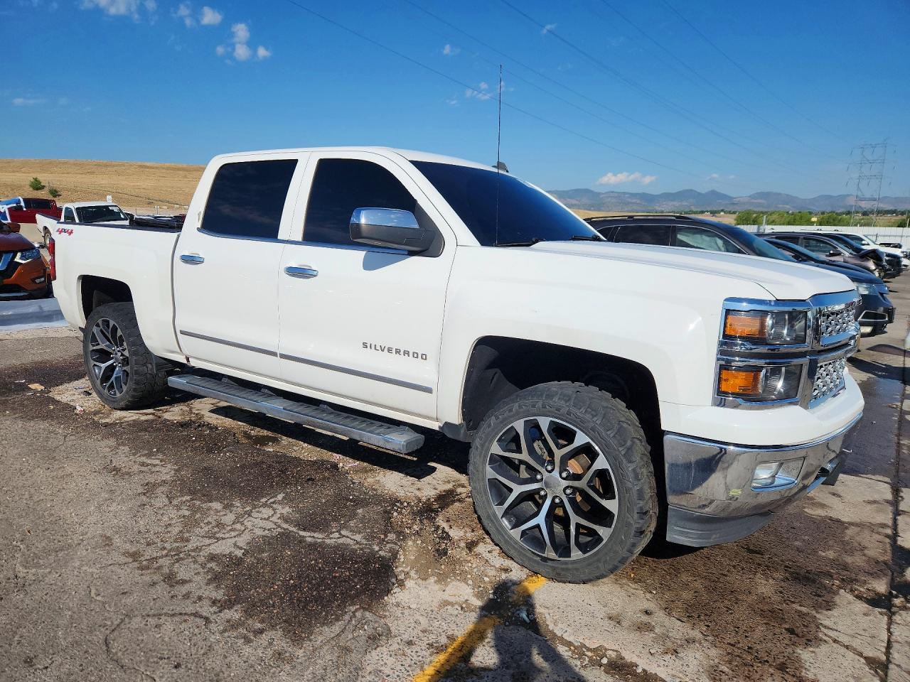 2014 Chevrolet Silverado K1500 Ltz White vin: 3GCUKSEC6EG535167