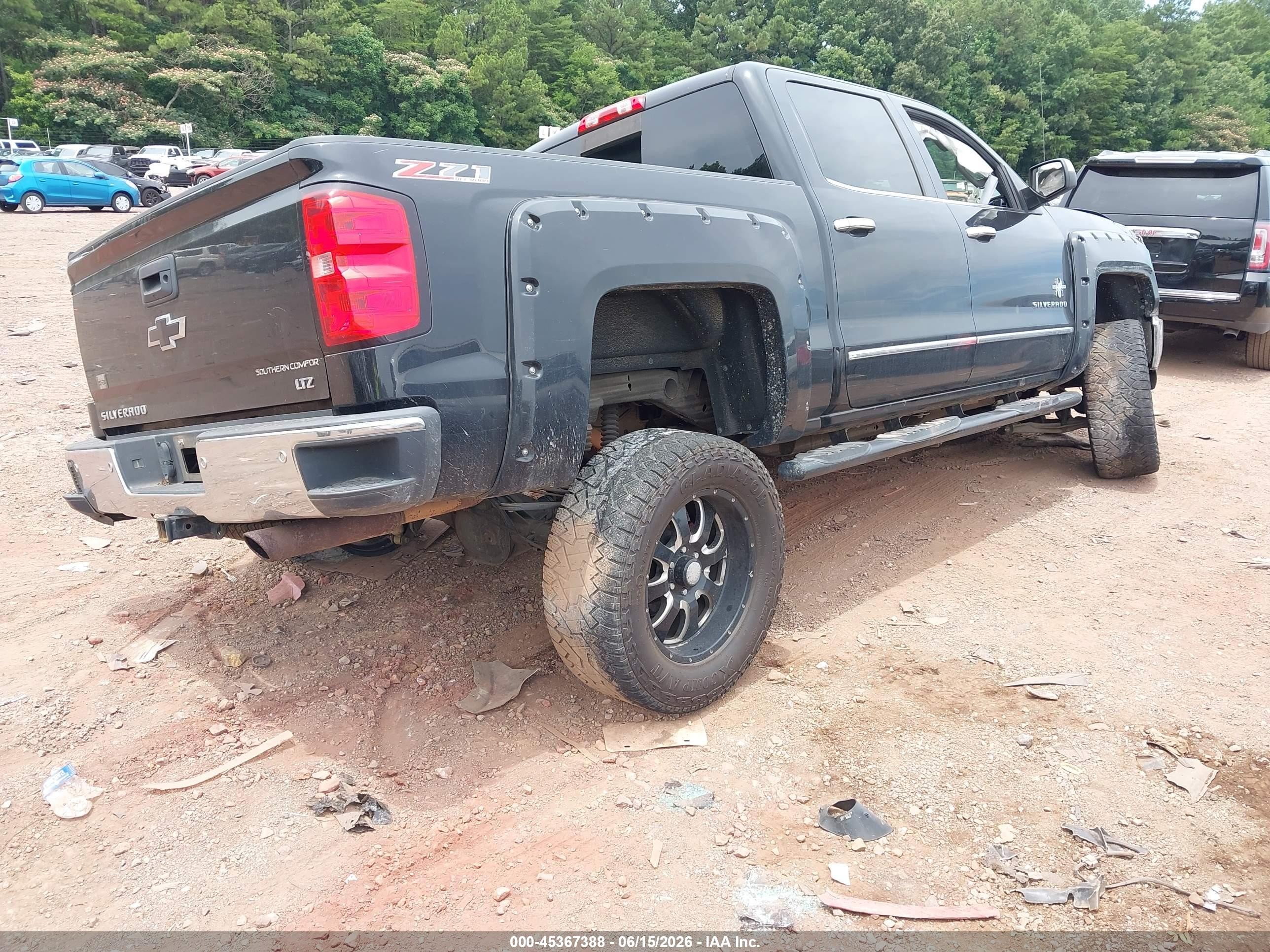 2015 Chevrolet Silverado 1500 Ltz Черный vin: 3GCUKSEC6FG159720