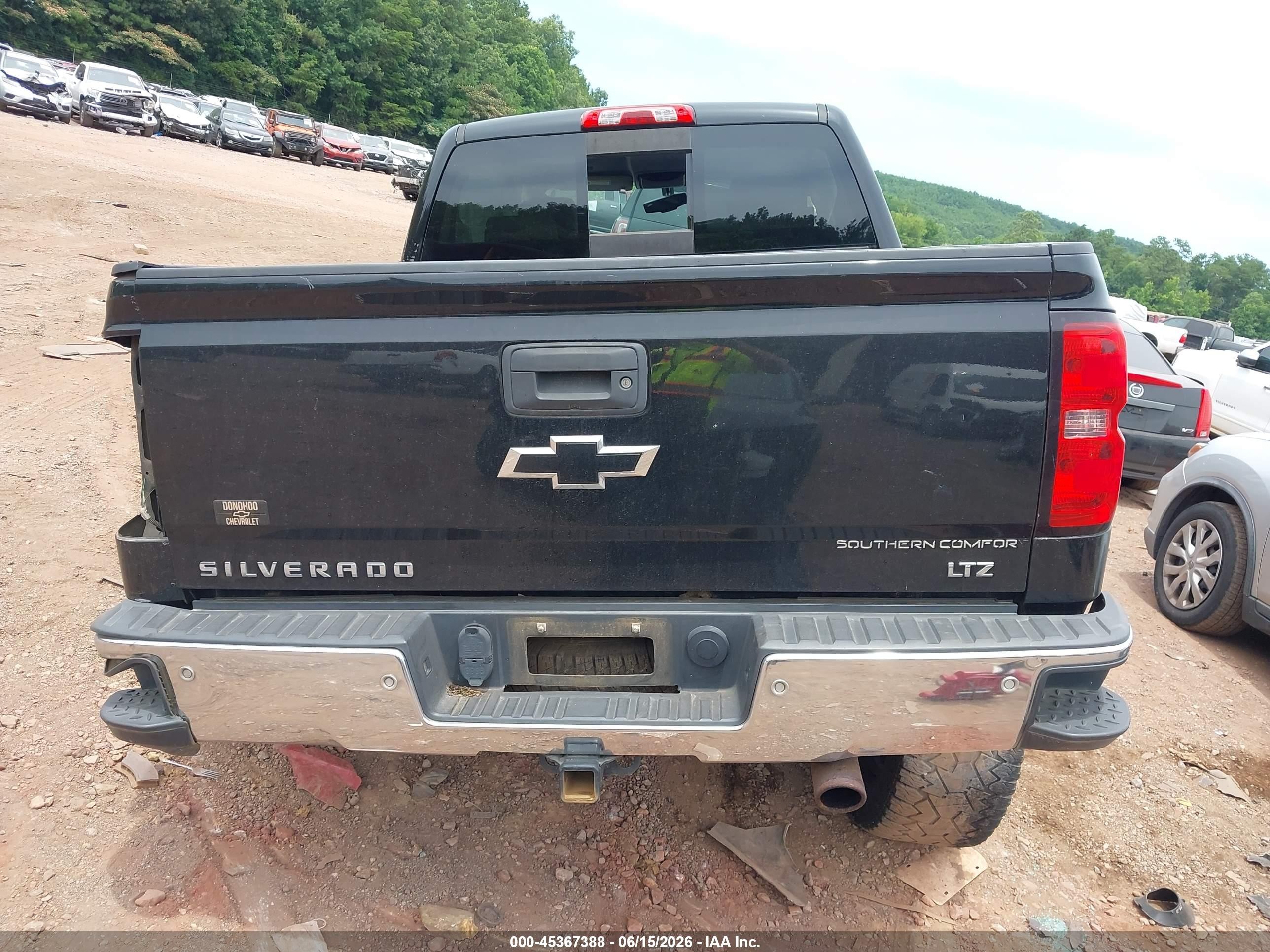 2015 Chevrolet Silverado 1500 Ltz Черный vin: 3GCUKSEC6FG159720